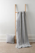 OLIVIA ROCCO Pure Cotton Throw Blanket – Handwoven Geometric Bedspread