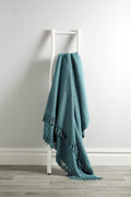 OLIVIA ROCCO Lisbon Honeycomb Throw – 100% Pure Indian Cotton Blanket