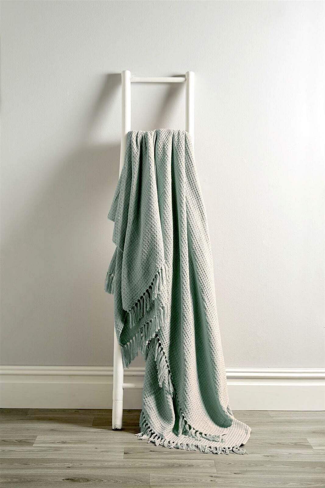 OLIVIA ROCCO Lisbon Honeycomb Throw – 100% Pure Indian Cotton Blanket