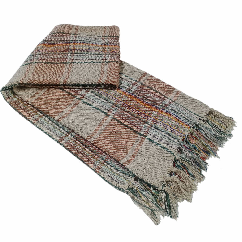 OLIVIA ROCCO Recycled Cotton Picnic Blanket – Check Stripe 130 x 150 cm