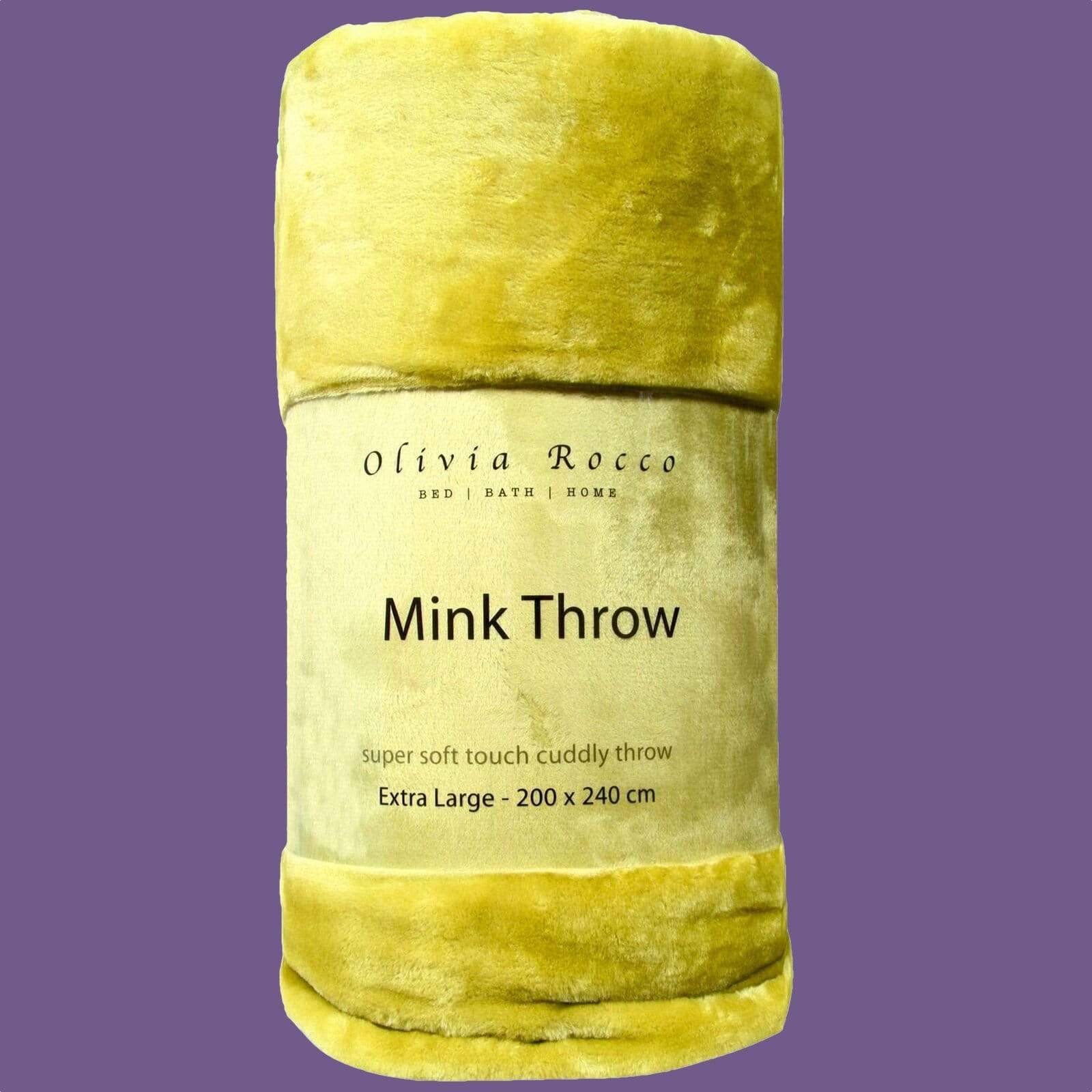 OLIVIA ROCCO Mink Faux Fur Throw Blanket | Extra Large Velvet Touch
