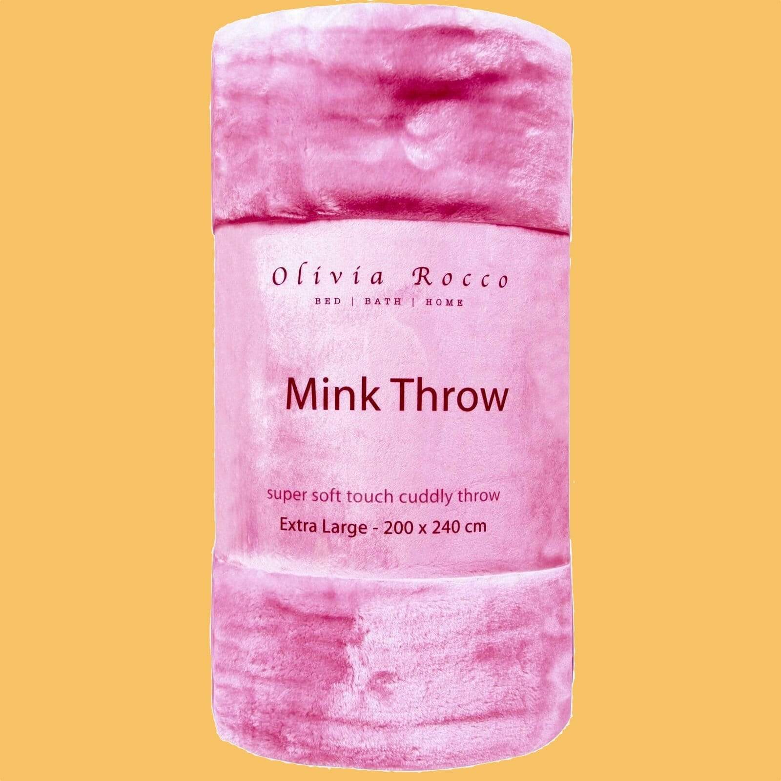 OLIVIA ROCCO Mink Faux Fur Throw Blanket | Extra Large Velvet Touch