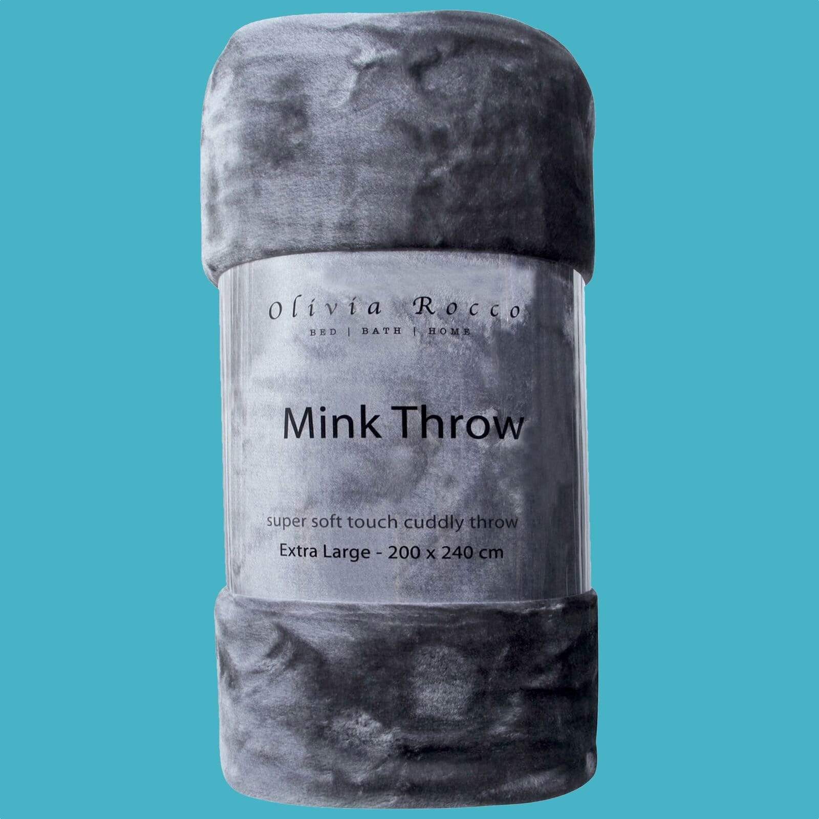 OLIVIA ROCCO Mink Faux Fur Throw Blanket | Extra Large Velvet Touch