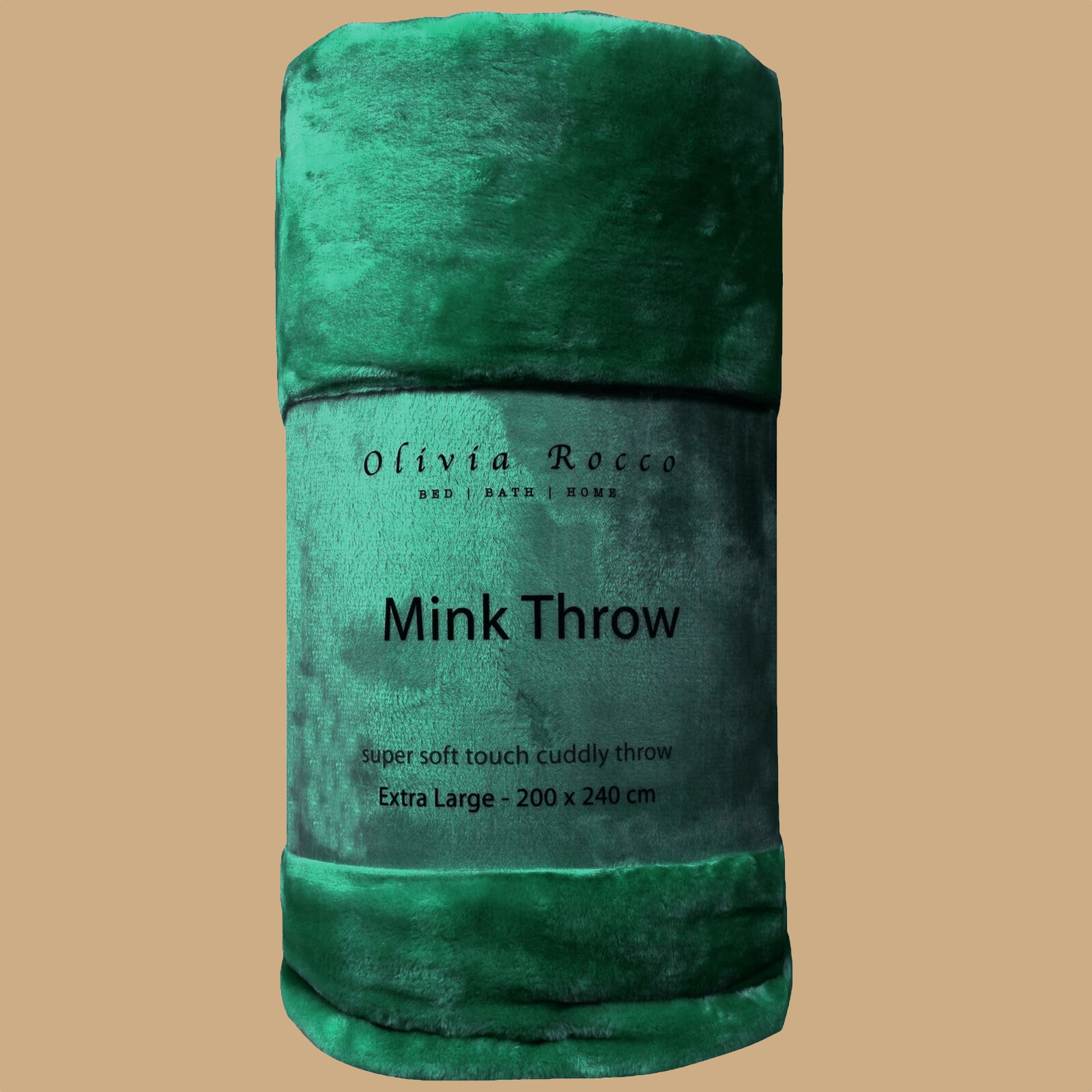 OLIVIA ROCCO Mink Faux Fur Throw Blanket | Extra Large Velvet Touch