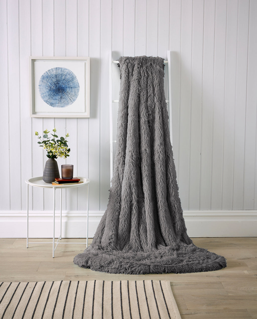 OLIVIA ROCCO Oversized Soft Fleece Blanket – Fluffy Faux Fur Throw