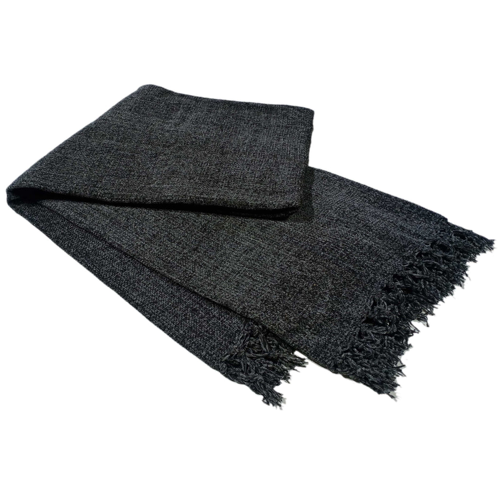 OLIVIA ROCCO Chenille Throw Blanket – Soft Luxury Tassel Sofa Bed Cover