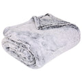 OLIVIA ROCCO Shimmer Fleece Throw Blanket – Grey Oversized Soft Plush