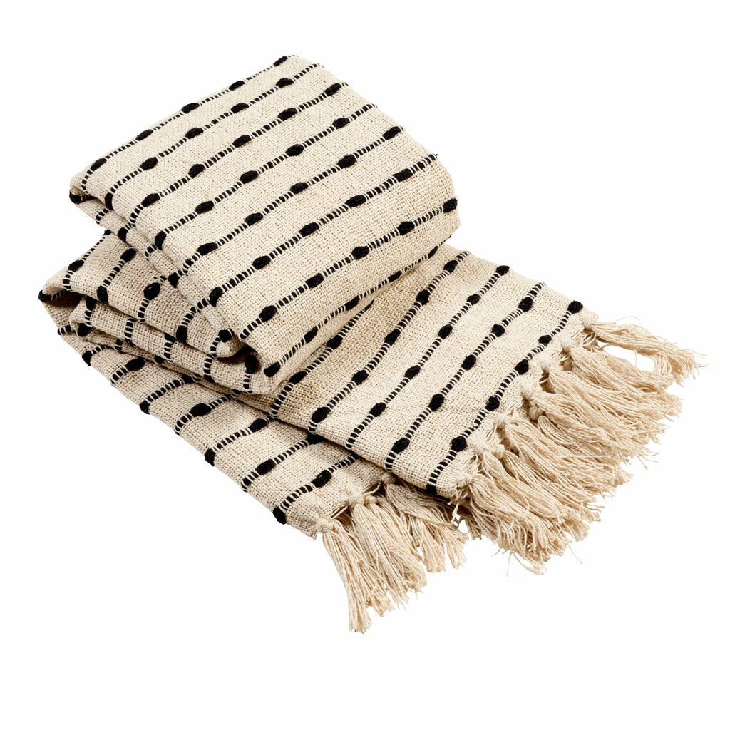OLIVIA ROCCO Fes Throw Blanket – Recycled Cotton Soft Eco Friendly Sofa Throw