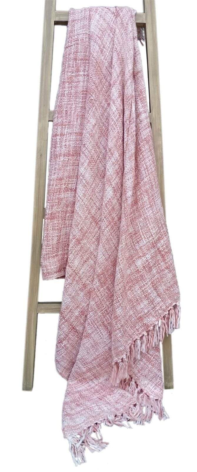OLIVIA ROCCO Chenille Throw – Soft Tasselled Acrylic Blanket 130x170cm