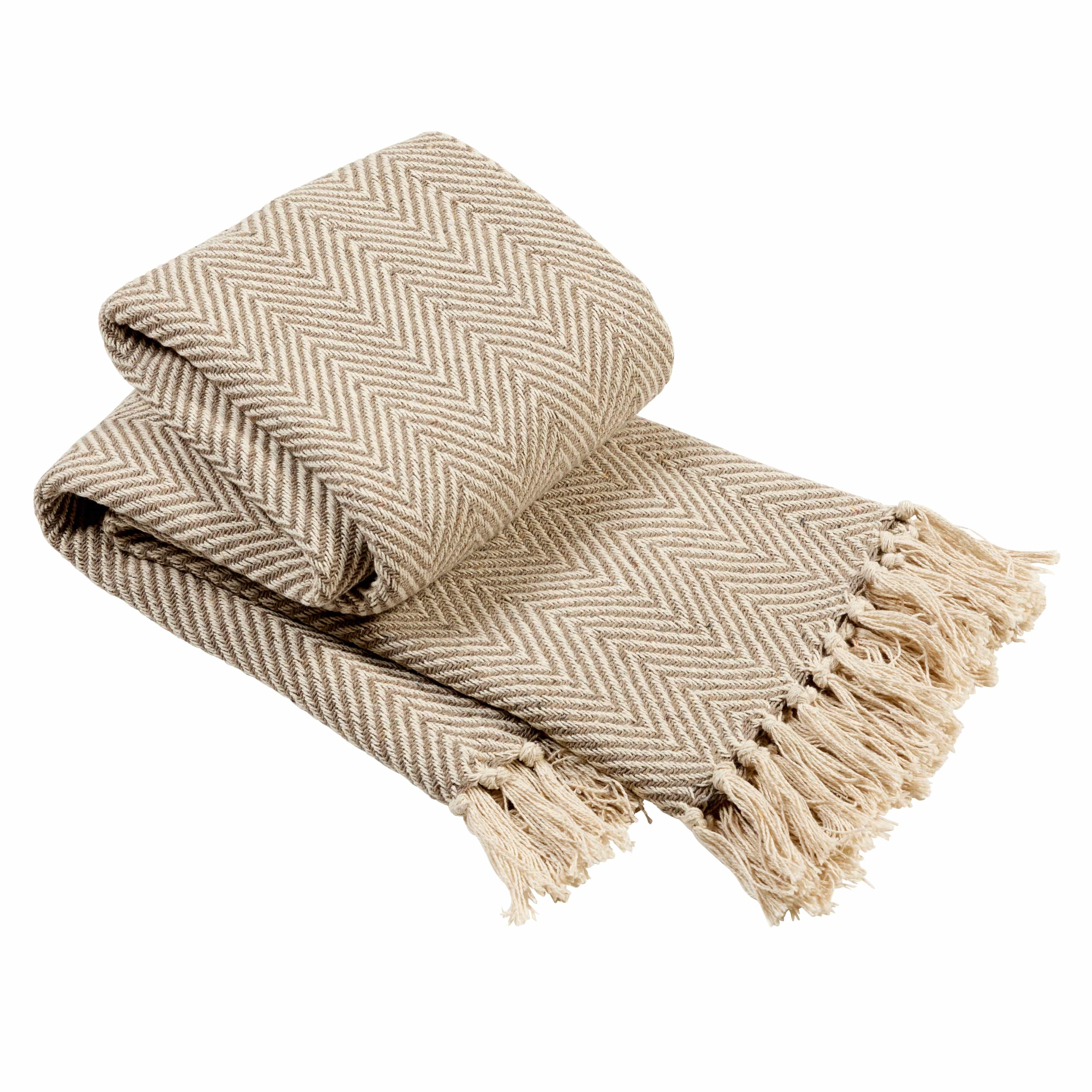 OLIVIA ROCCO Tangier Recycled Cotton Throw Blanket with Tassels