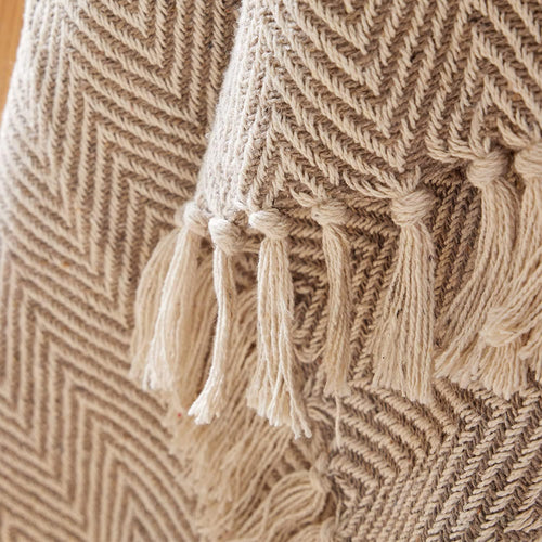 OLIVIA ROCCO Tangier Recycled Cotton Throw Blanket with Tassels