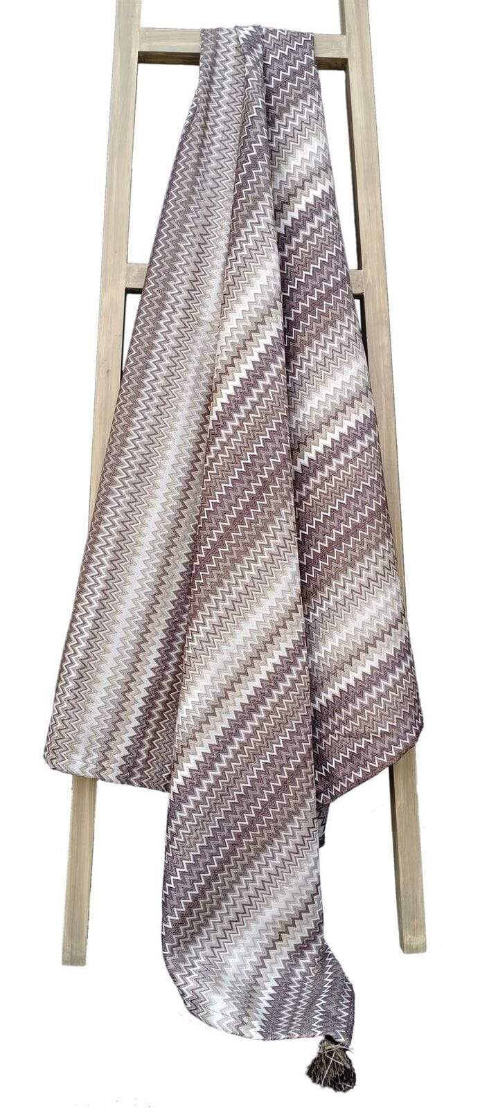 OLIVIA ROCCO Mia Bohemian Throw Blanket – Soft Tribal Tasselled Sofa Throw
