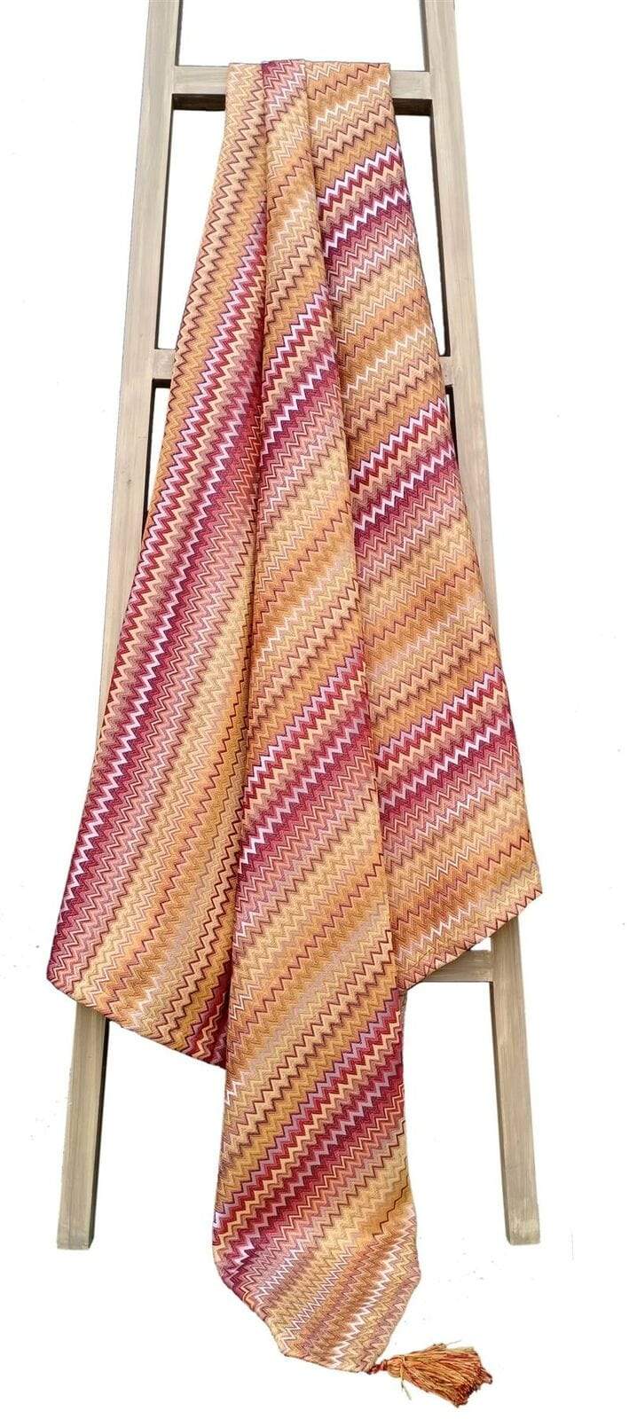 OLIVIA ROCCO Mia Bohemian Throw Blanket – Soft Tribal Tasselled Sofa Throw