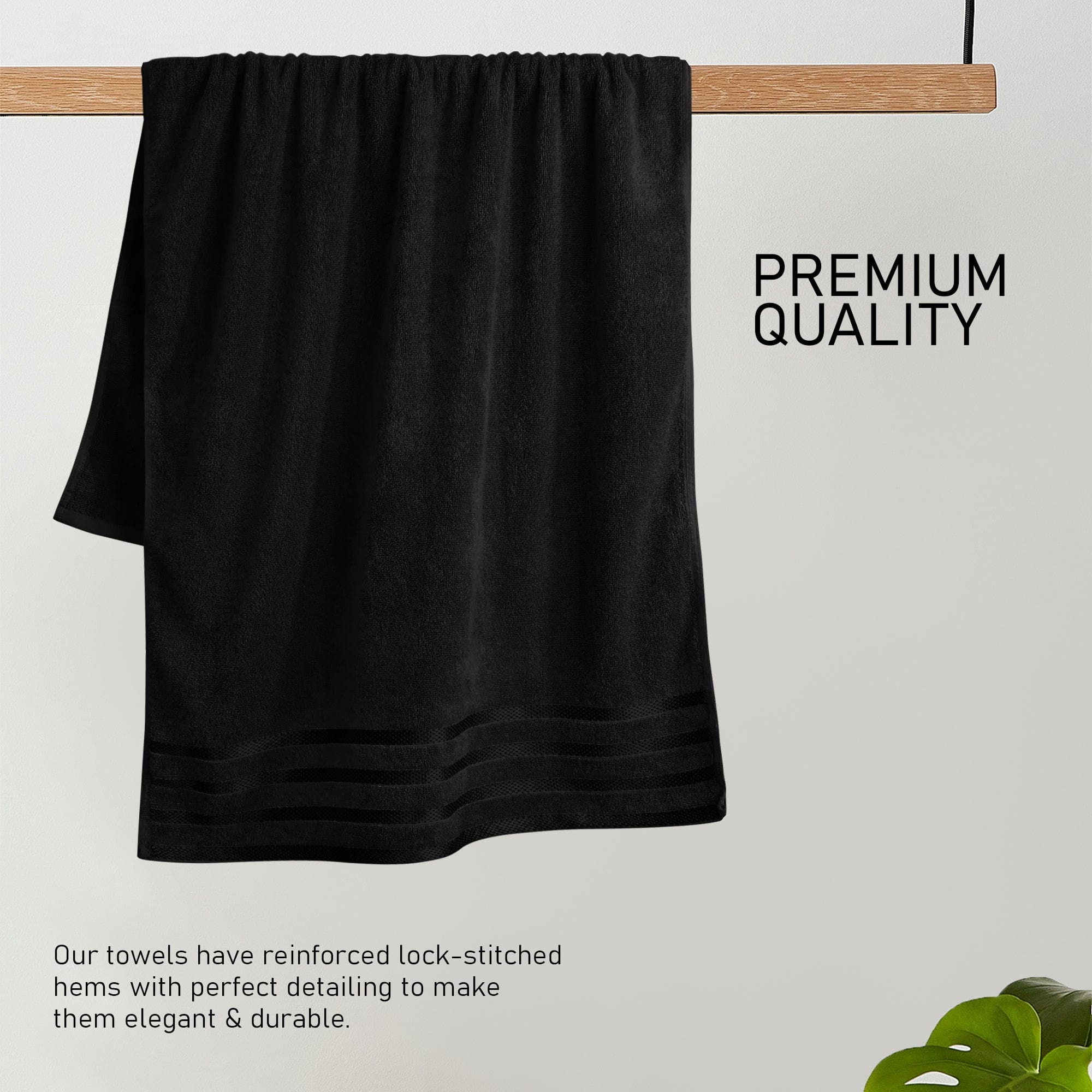 OLIVIA ROCCO Belmont Black Cotton Towel Bale Set – 10 Piece Luxury Set