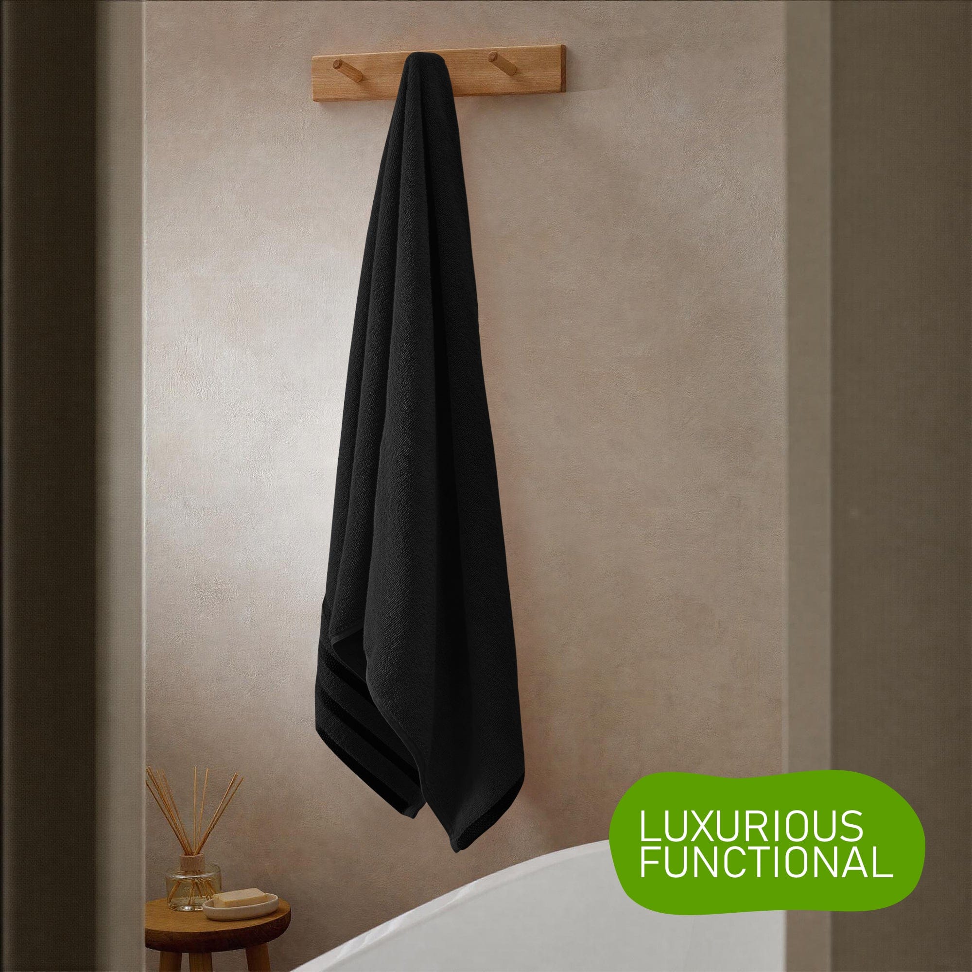 OLIVIA ROCCO Belmont Black Cotton Towel Bale Set – 10 Piece Luxury Set