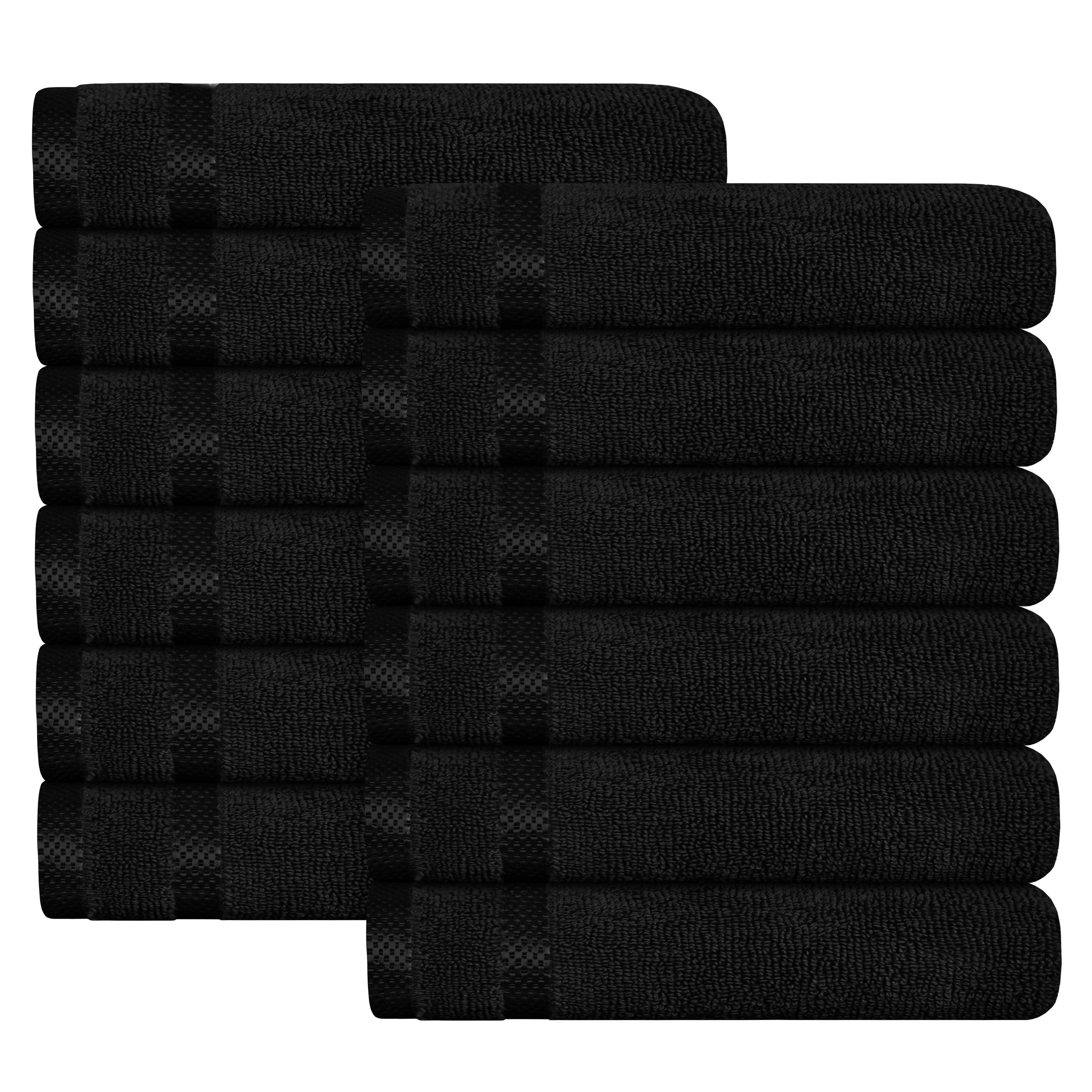 OLIVIA ROCCO Belmont Black Cotton Towel Bale Set – 10 Piece Luxury Set