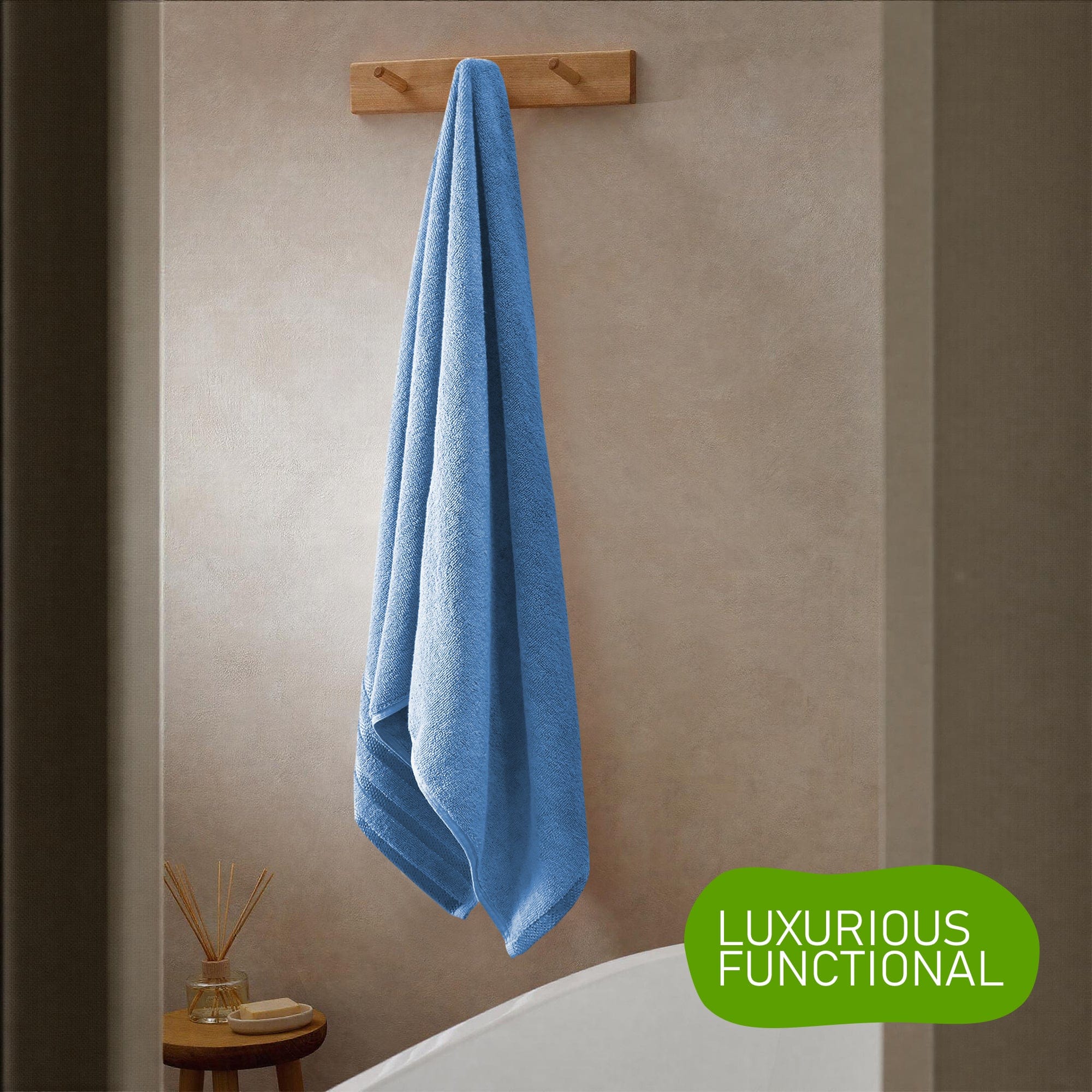 OLIVIA ROCCO Belmont 10 Piece Cotton Towel Bale Set – Blue Stripe