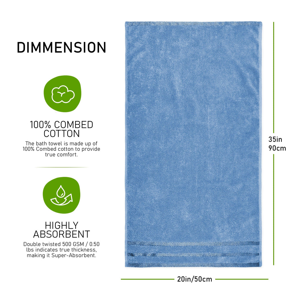 OLIVIA ROCCO Belmont 10 Piece Cotton Towel Bale Set – Blue Stripe