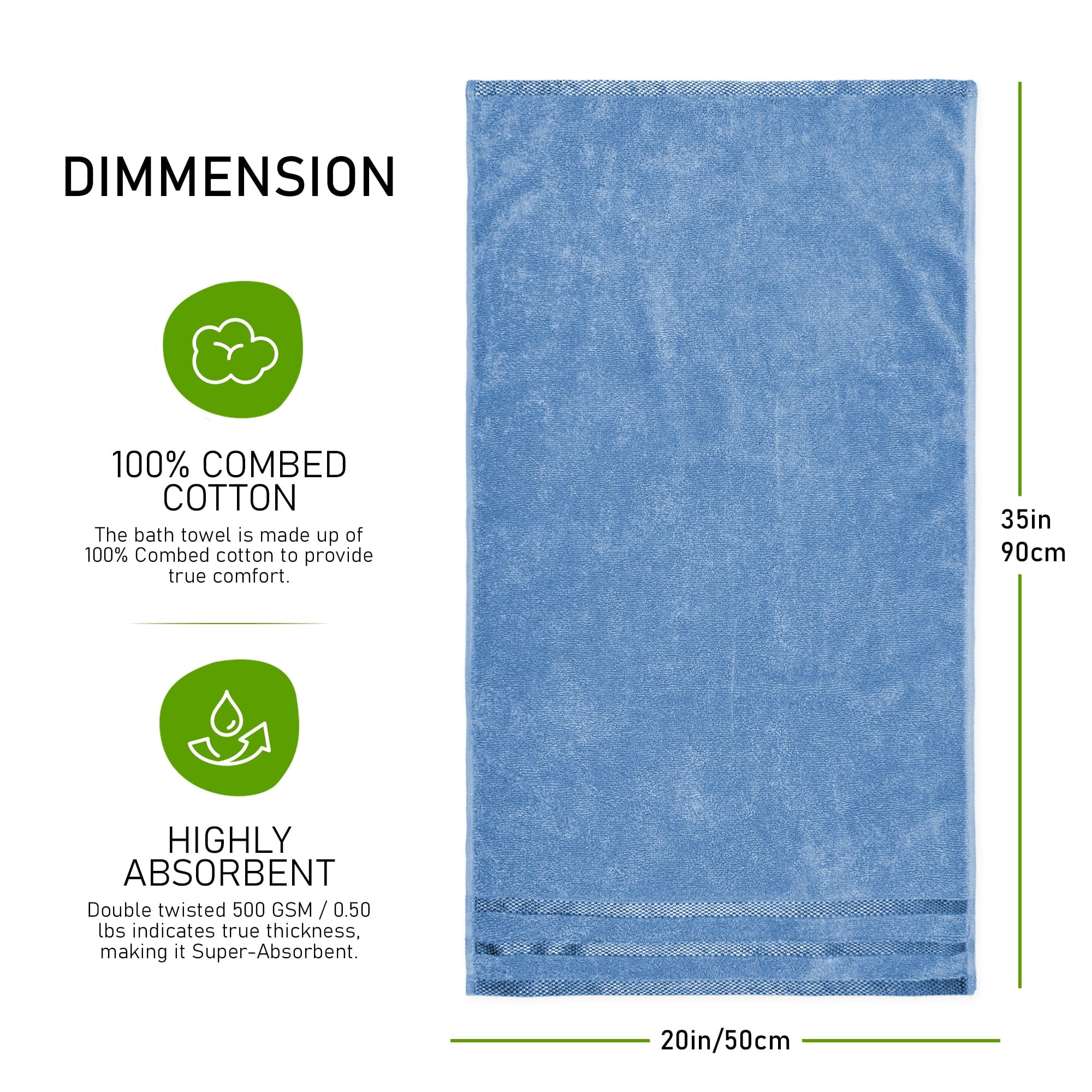 OLIVIA ROCCO Belmont 10 Piece Cotton Towel Bale Set – Blue Stripe