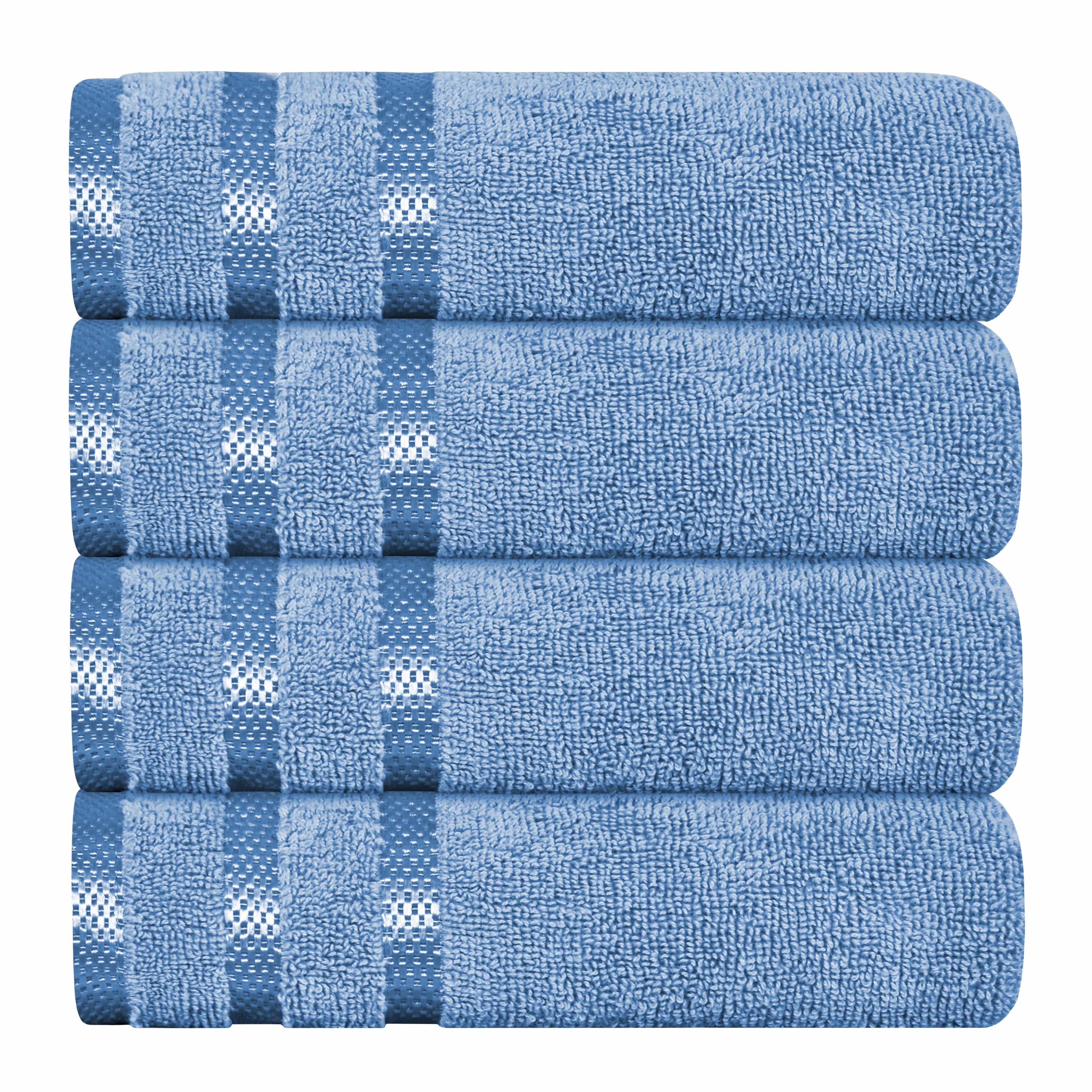OLIVIA ROCCO Belmont 10 Piece Cotton Towel Bale Set – Blue Stripe