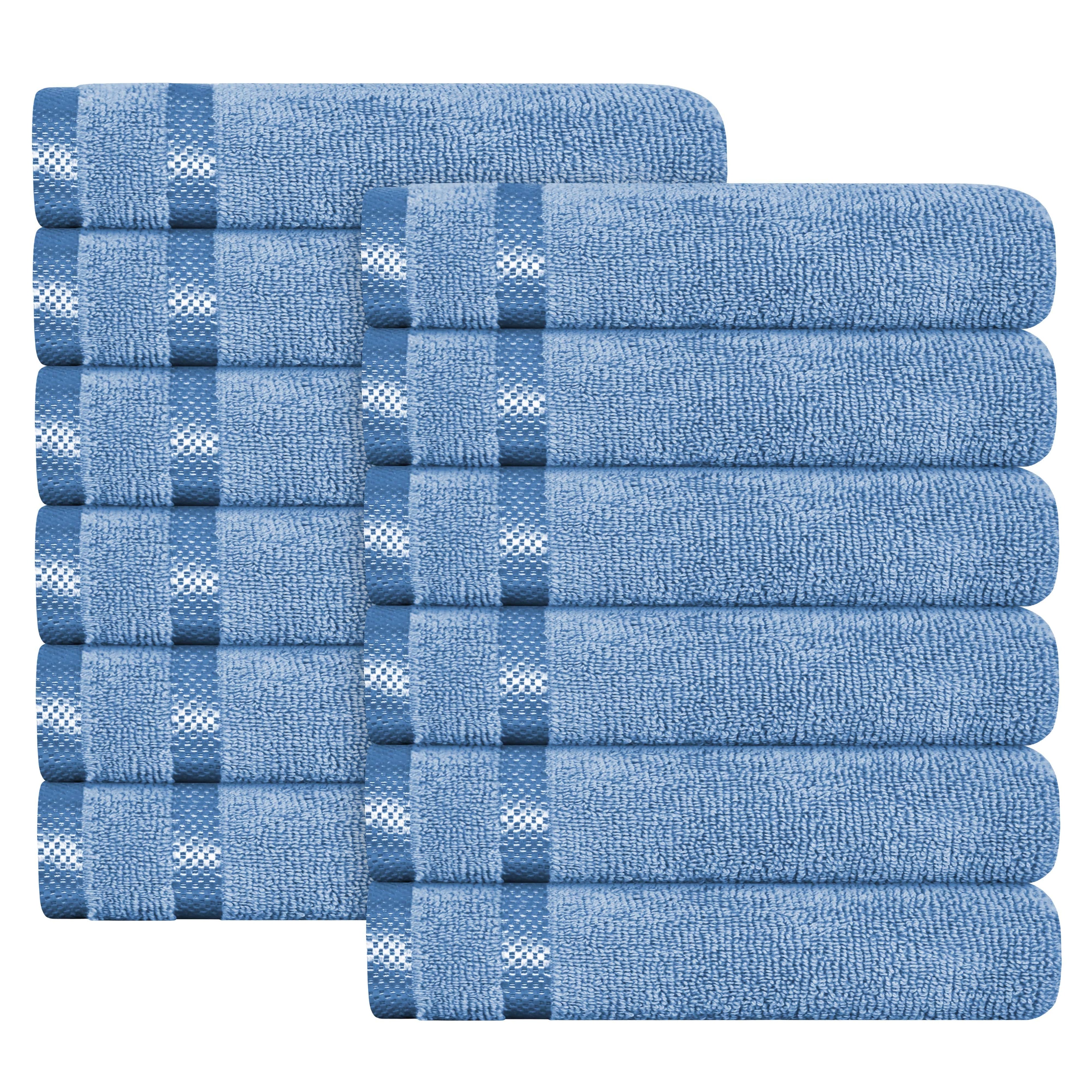 OLIVIA ROCCO Belmont 10 Piece Cotton Towel Bale Set – Blue Stripe