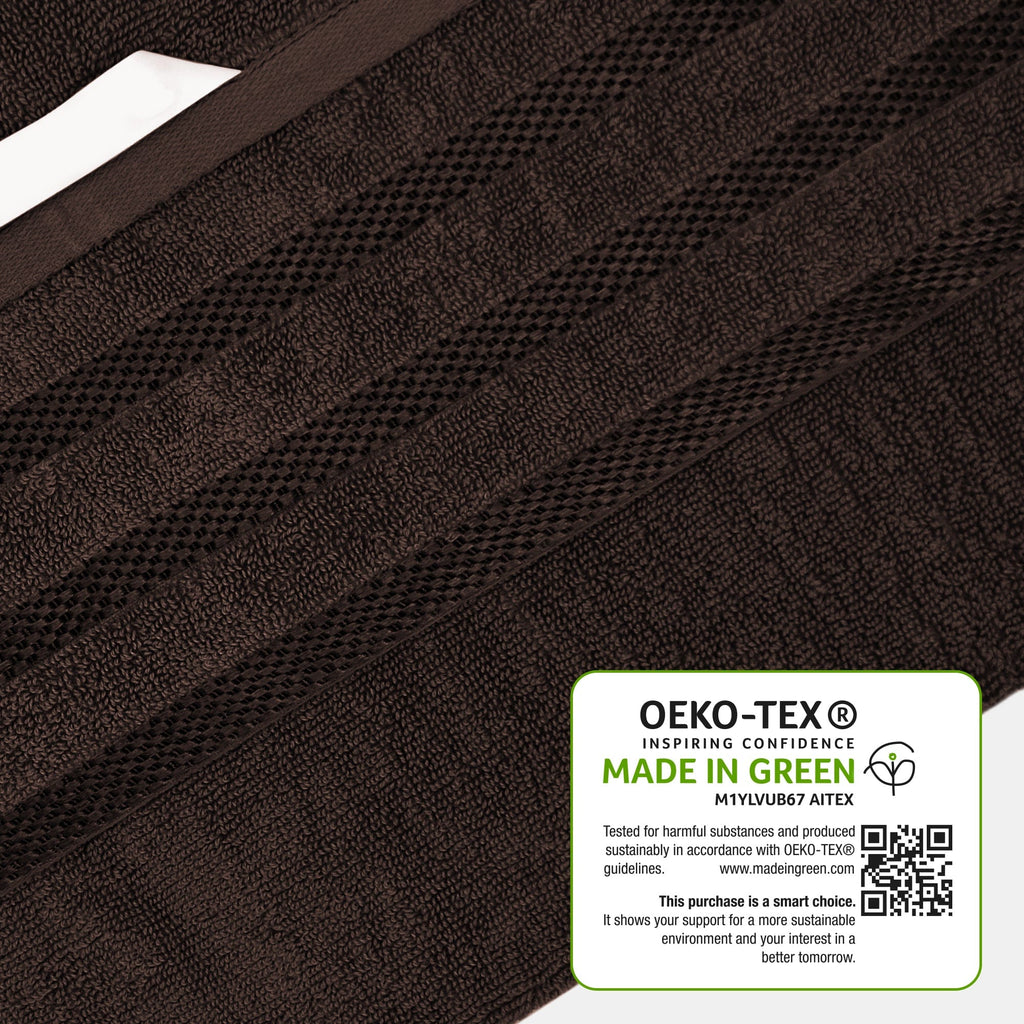 OLIVIA ROCCO Belmont 10 Piece Towel Bale Set – 100% Cotton Brown Towels