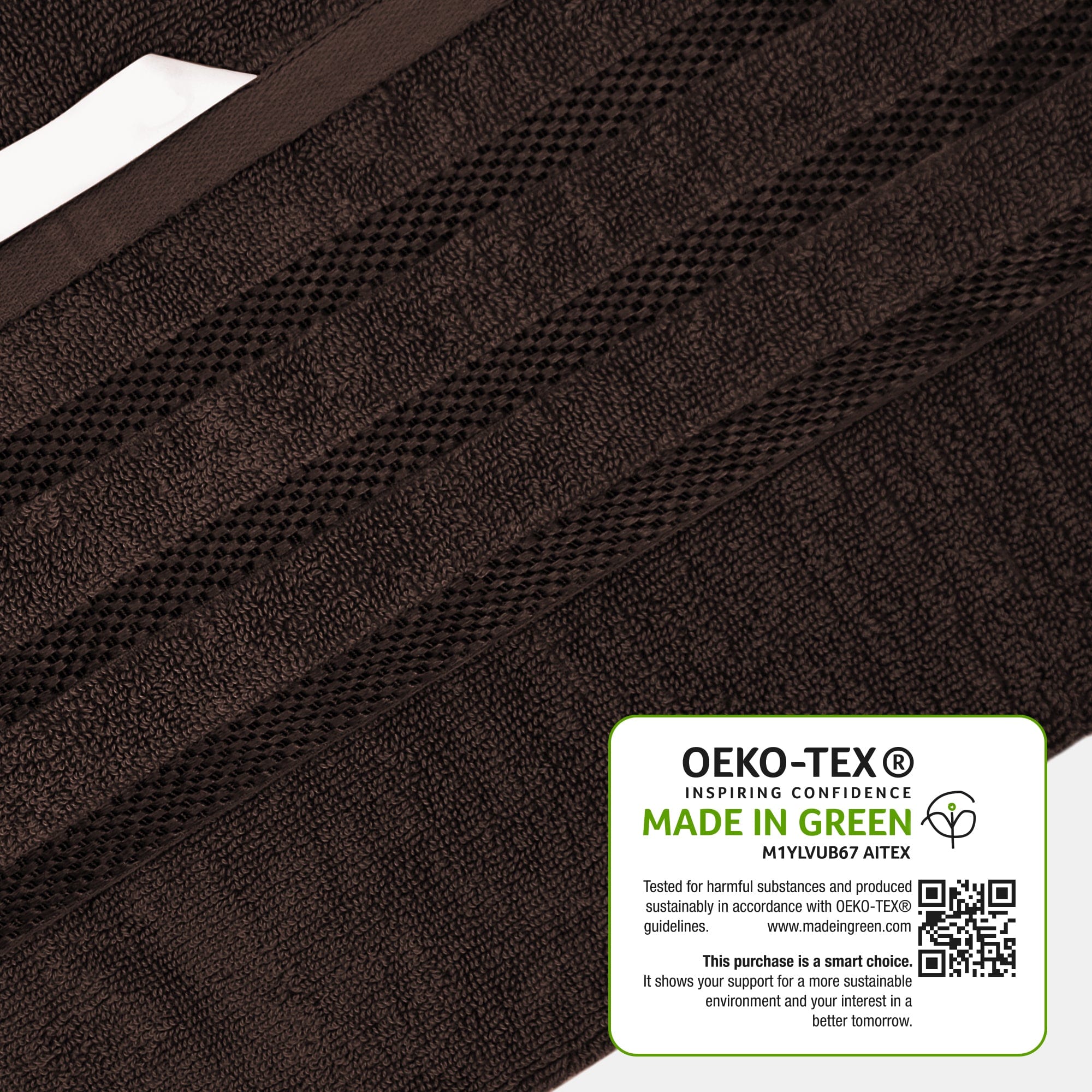 OLIVIA ROCCO Belmont 10 Piece Towel Bale Set – 100% Cotton Brown Towels
