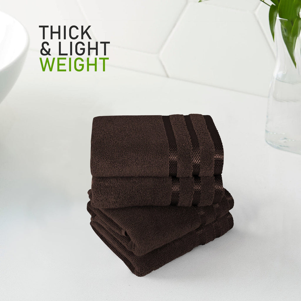 OLIVIA ROCCO Belmont 10 Piece Towel Bale Set – 100% Cotton Brown Towels