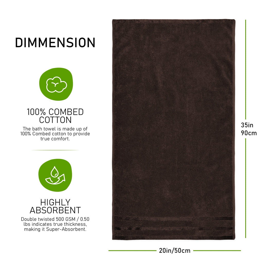 OLIVIA ROCCO Belmont 10 Piece Towel Bale Set – 100% Cotton Brown Towels
