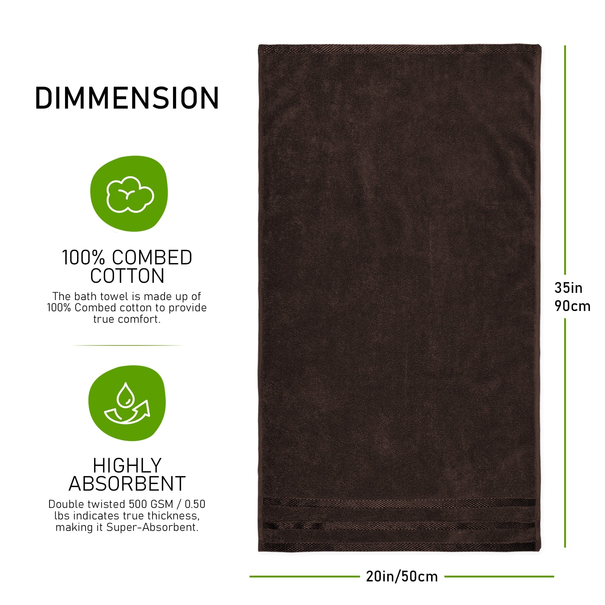 OLIVIA ROCCO Belmont 10 Piece Towel Bale Set – 100% Cotton Brown Towels
