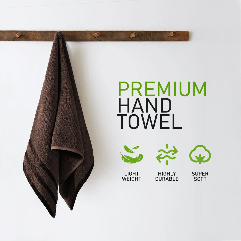 OLIVIA ROCCO Belmont 10 Piece Towel Bale Set – 100% Cotton Brown Towels