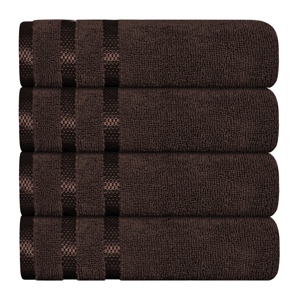 OLIVIA ROCCO Belmont 10 Piece Towel Bale Set – 100% Cotton Brown Towels