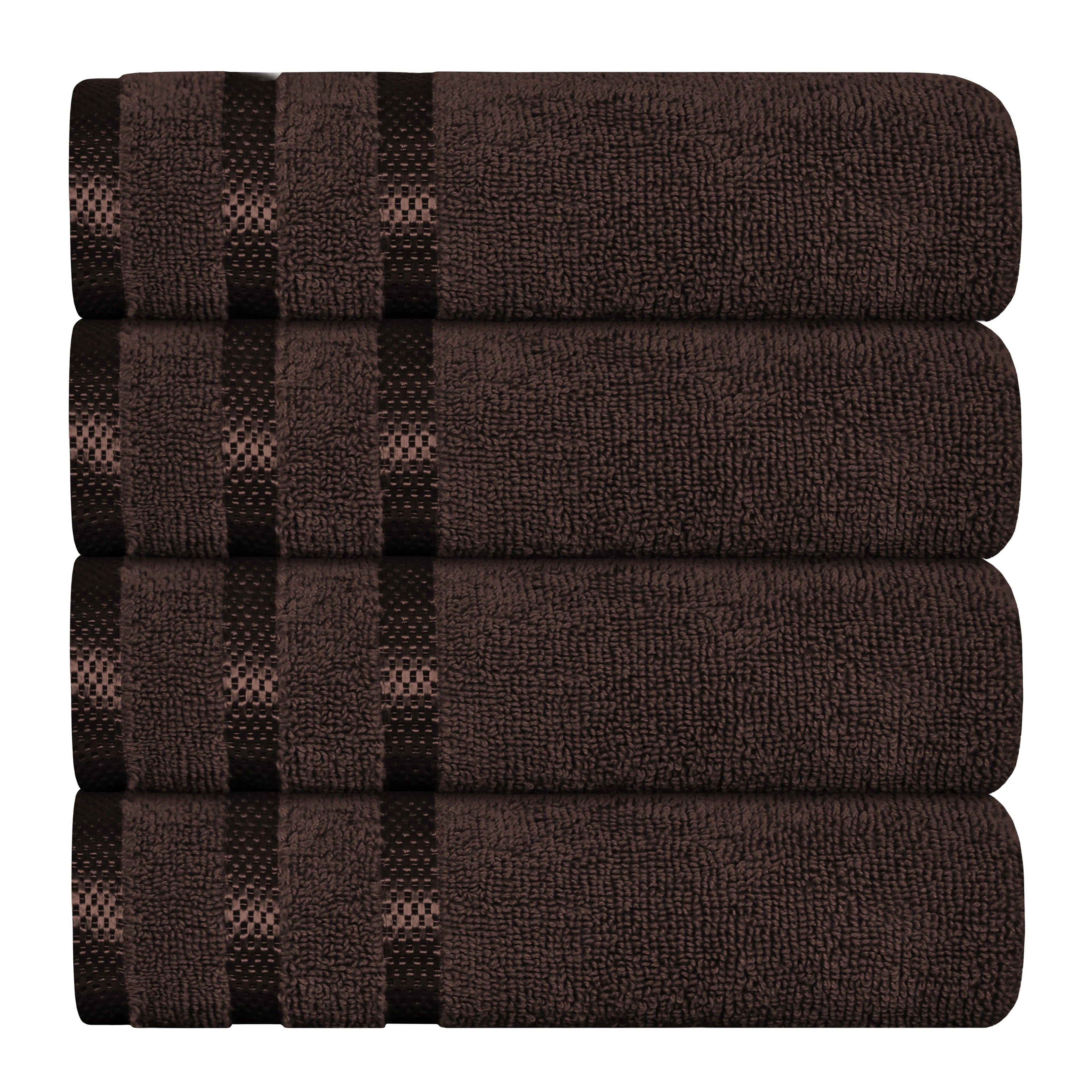 OLIVIA ROCCO Belmont 10 Piece Towel Bale Set – 100% Cotton Brown Towels
