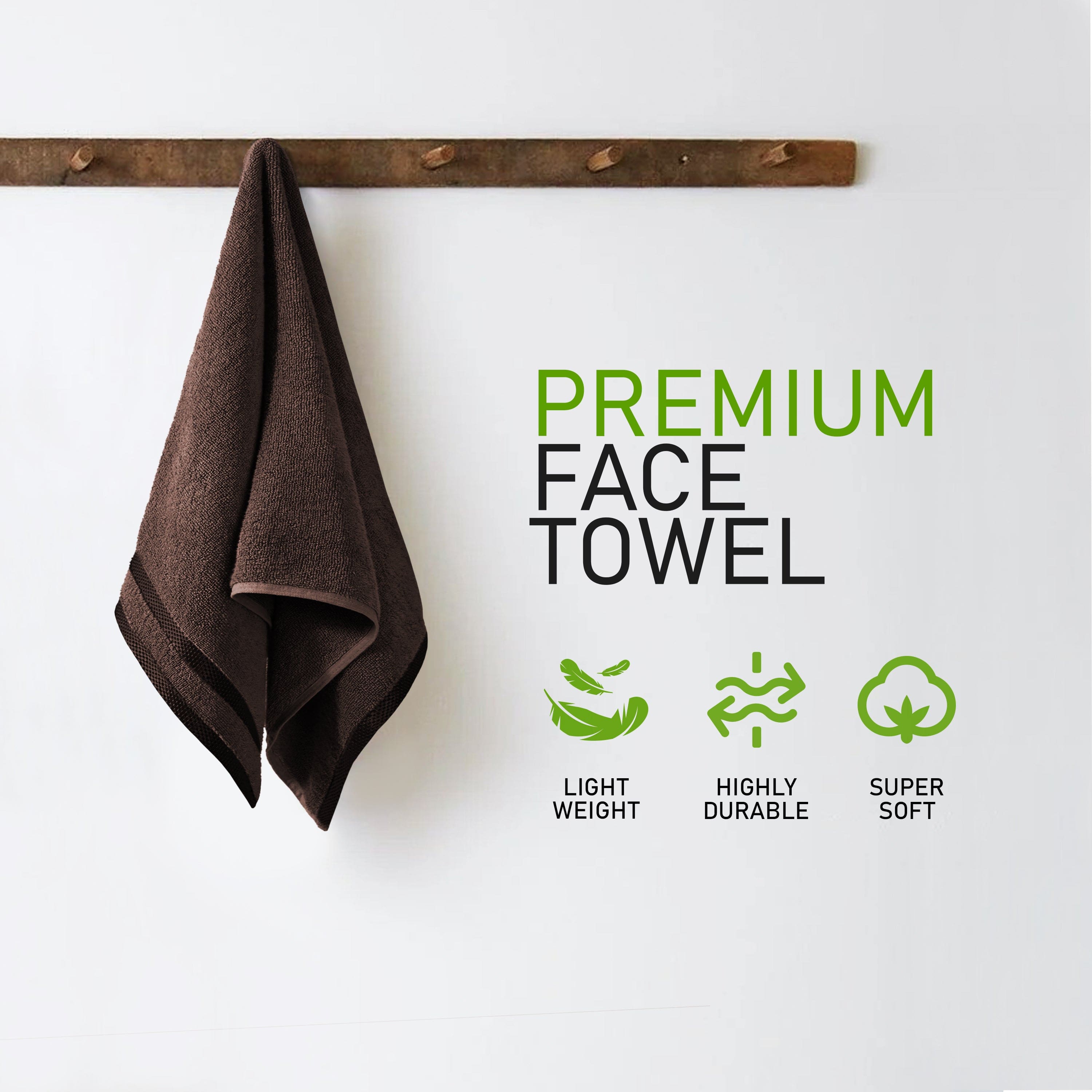 OLIVIA ROCCO Belmont 10 Piece Towel Bale Set – 100% Cotton Brown Towels