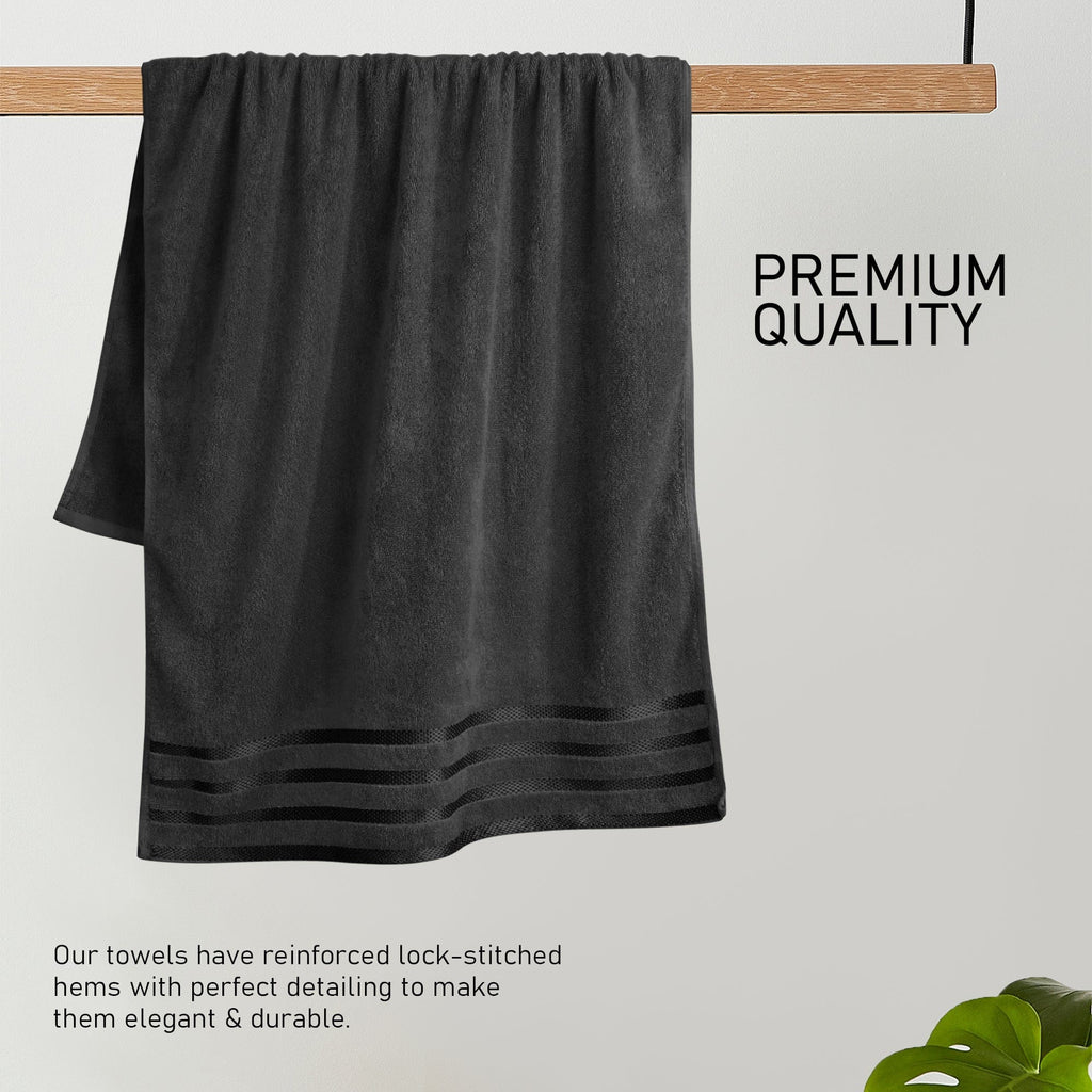 OLIVIA ROCCO Belmont Grey Cotton Towel Set – 10 Piece Hotel Quality Bale