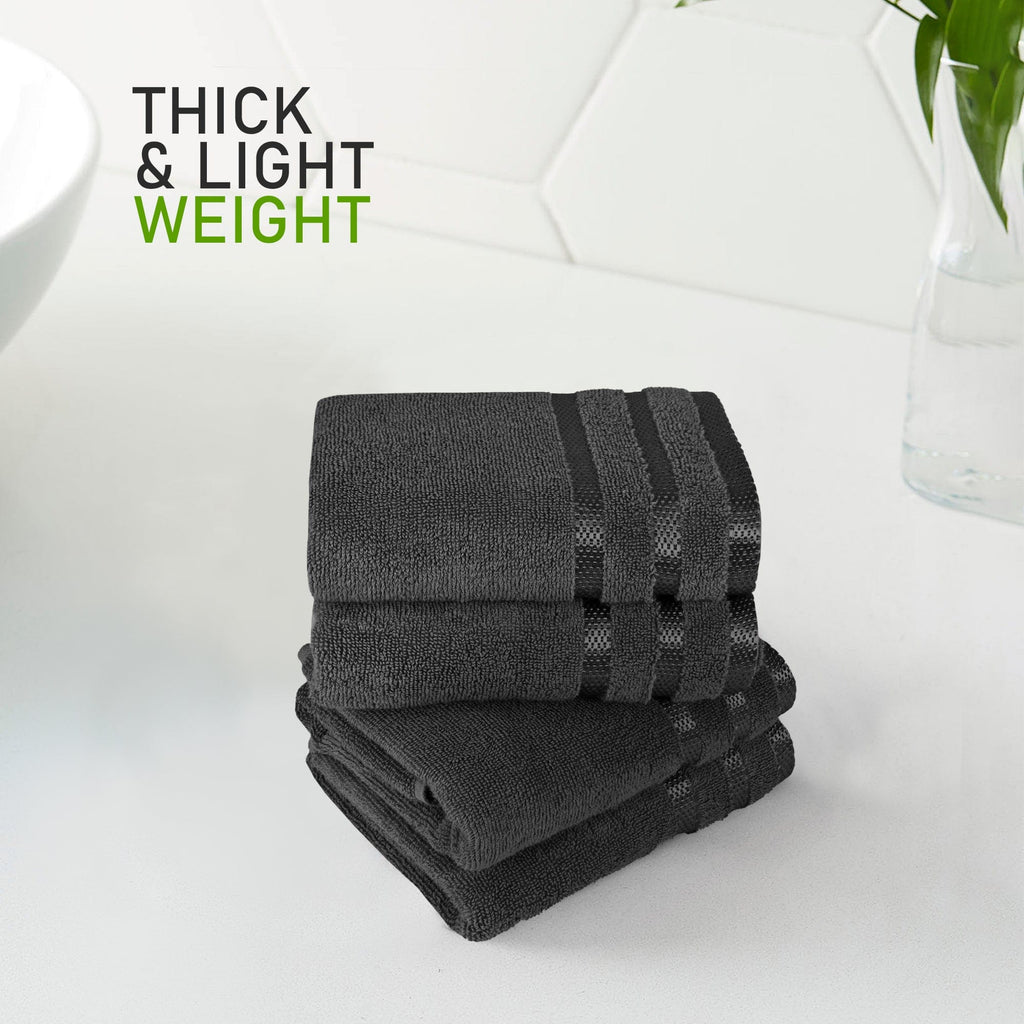 OLIVIA ROCCO Belmont Grey Cotton Towel Set – 10 Piece Hotel Quality Bale