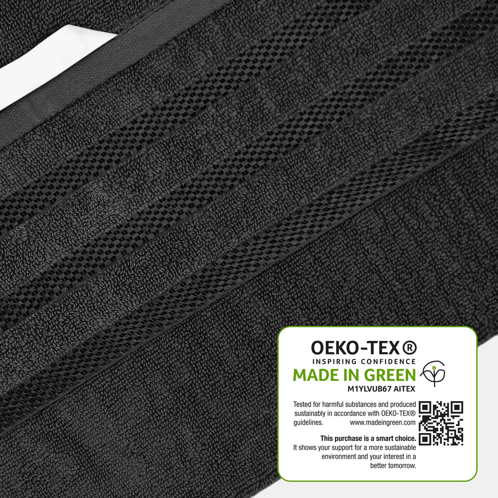 OLIVIA ROCCO Belmont Grey Cotton Towel Set – 10 Piece Hotel Quality Bale