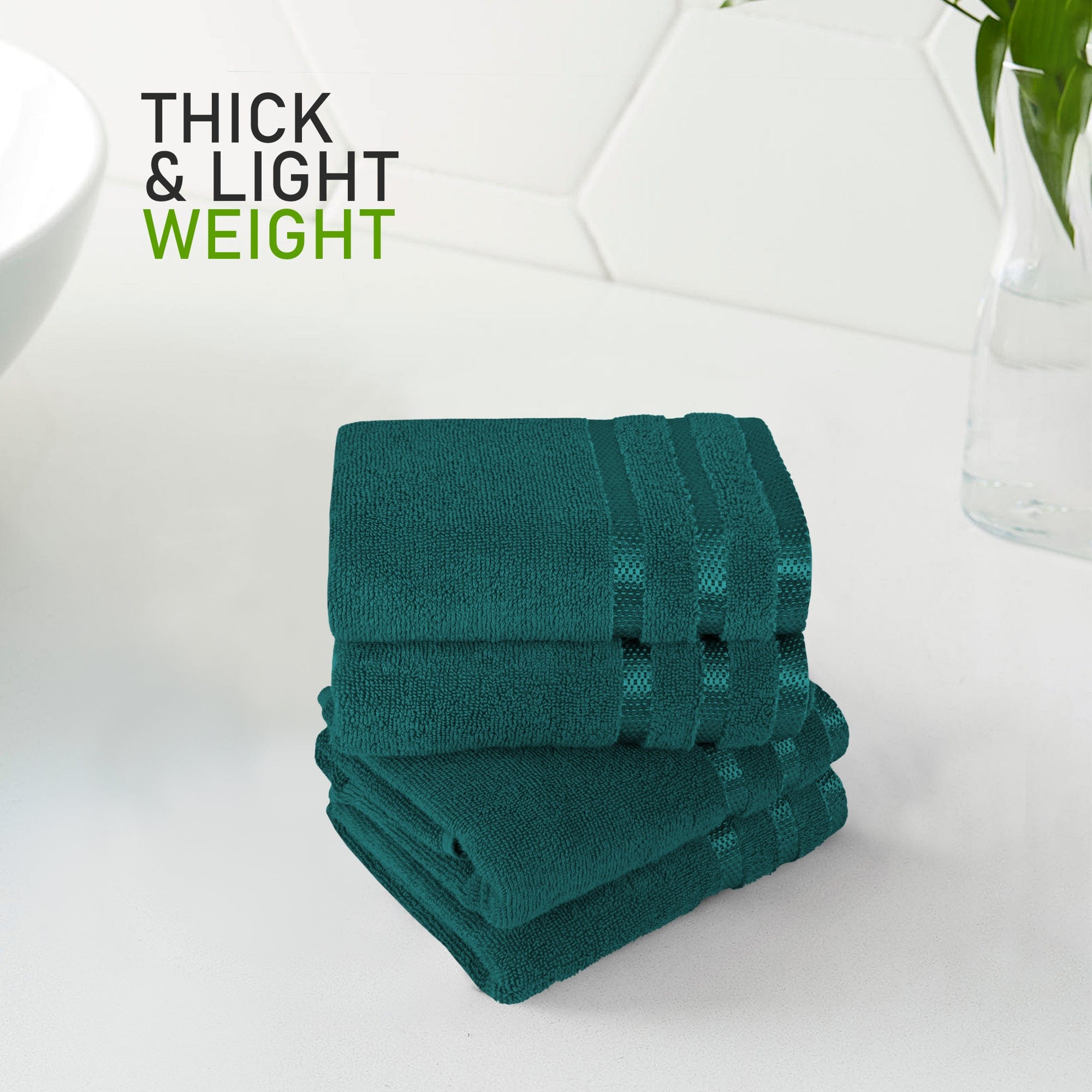 OLIVIA ROCCO Belmont Jade Green 100% Cotton 10 Piece Towel Bale Set