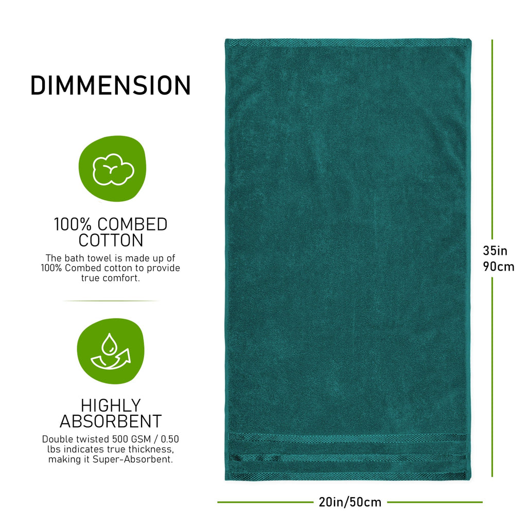 OLIVIA ROCCO Belmont Jade Green 100% Cotton 10 Piece Towel Bale Set