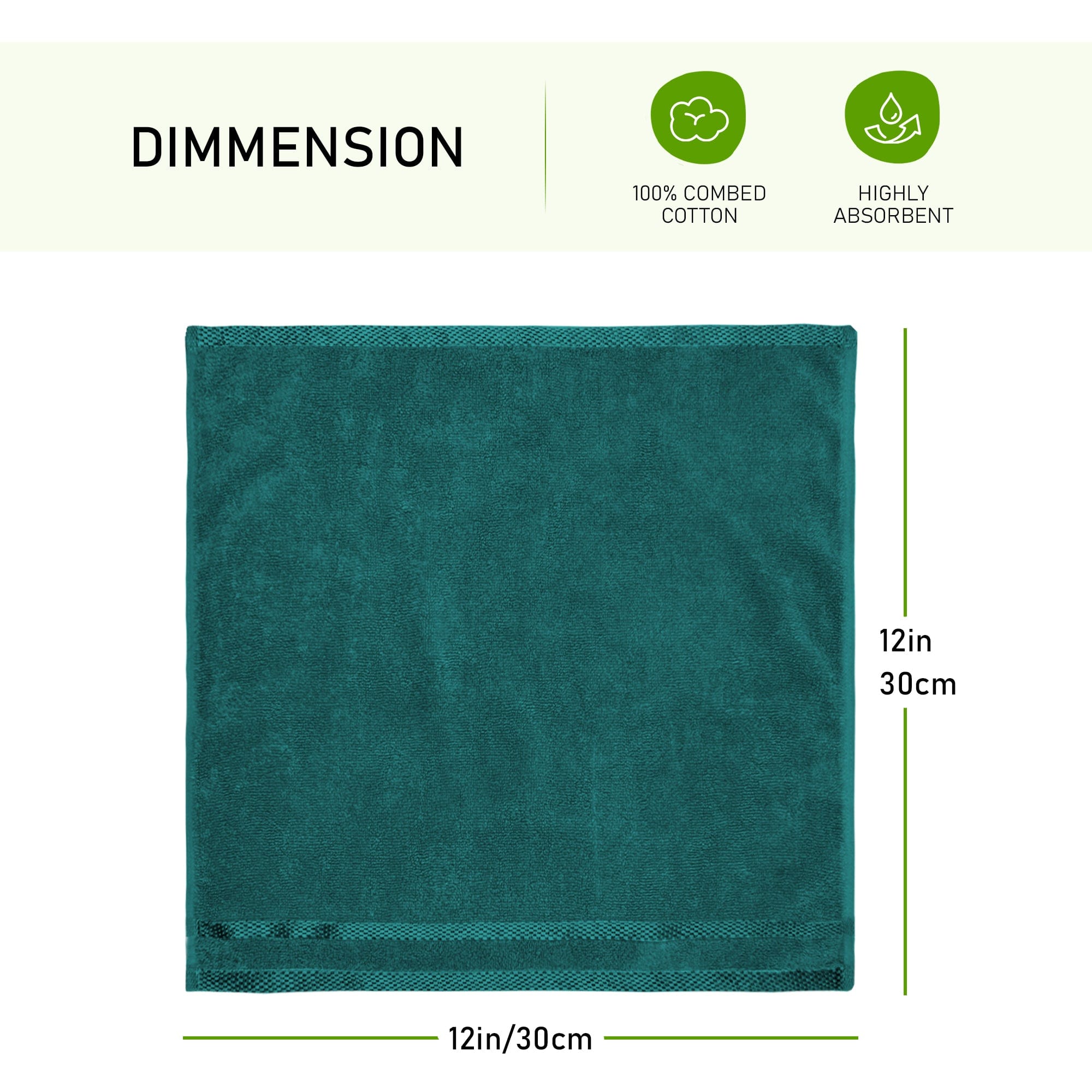 OLIVIA ROCCO Belmont Jade Green 100% Cotton 10 Piece Towel Bale Set