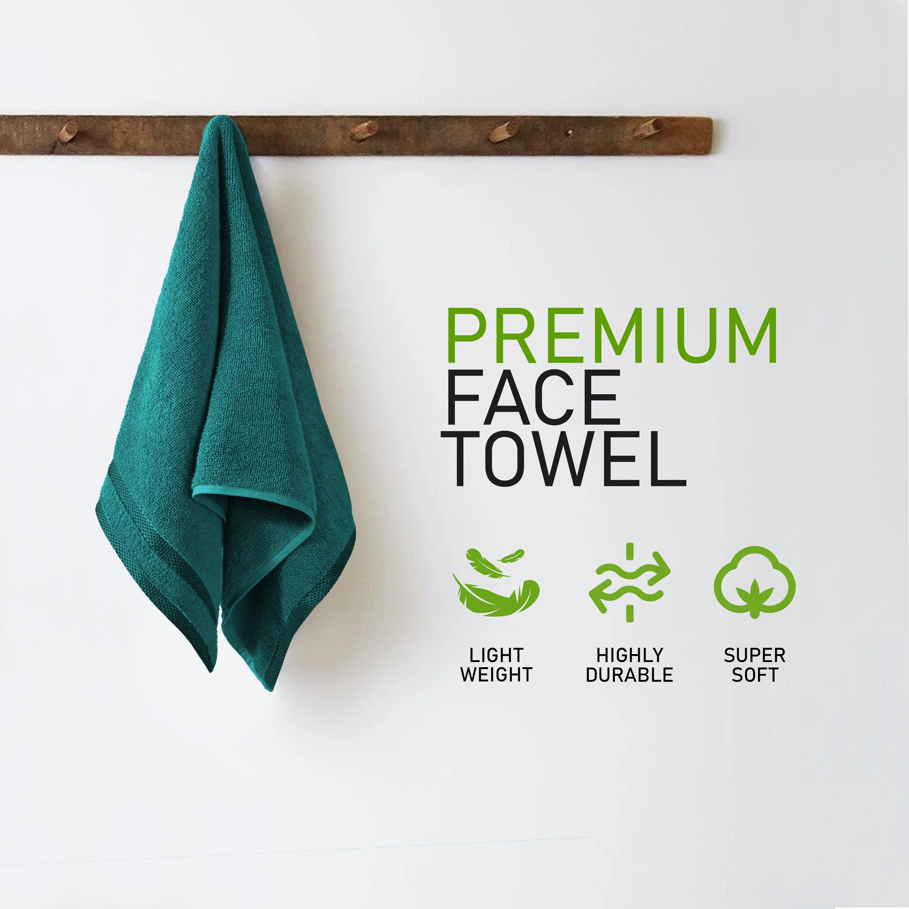 OLIVIA ROCCO Belmont Jade Green 100% Cotton 10 Piece Towel Bale Set