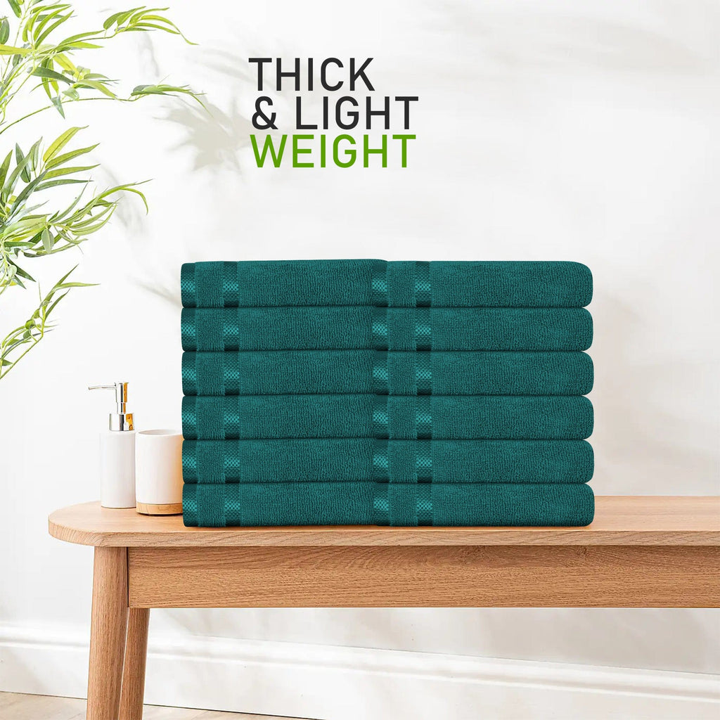 OLIVIA ROCCO Belmont Jade Green 100% Cotton 10 Piece Towel Bale Set