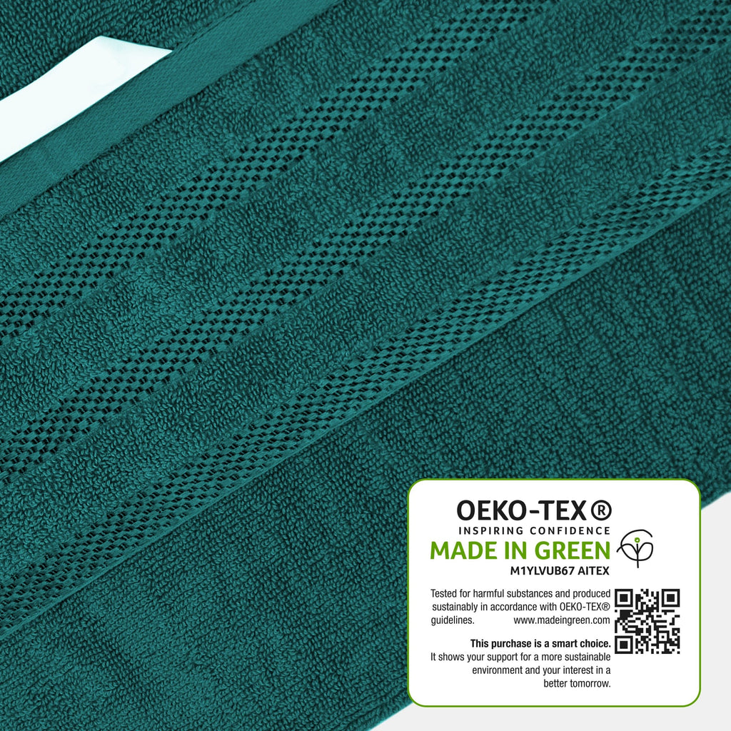 OLIVIA ROCCO Belmont Jade Green 100% Cotton 10 Piece Towel Bale Set