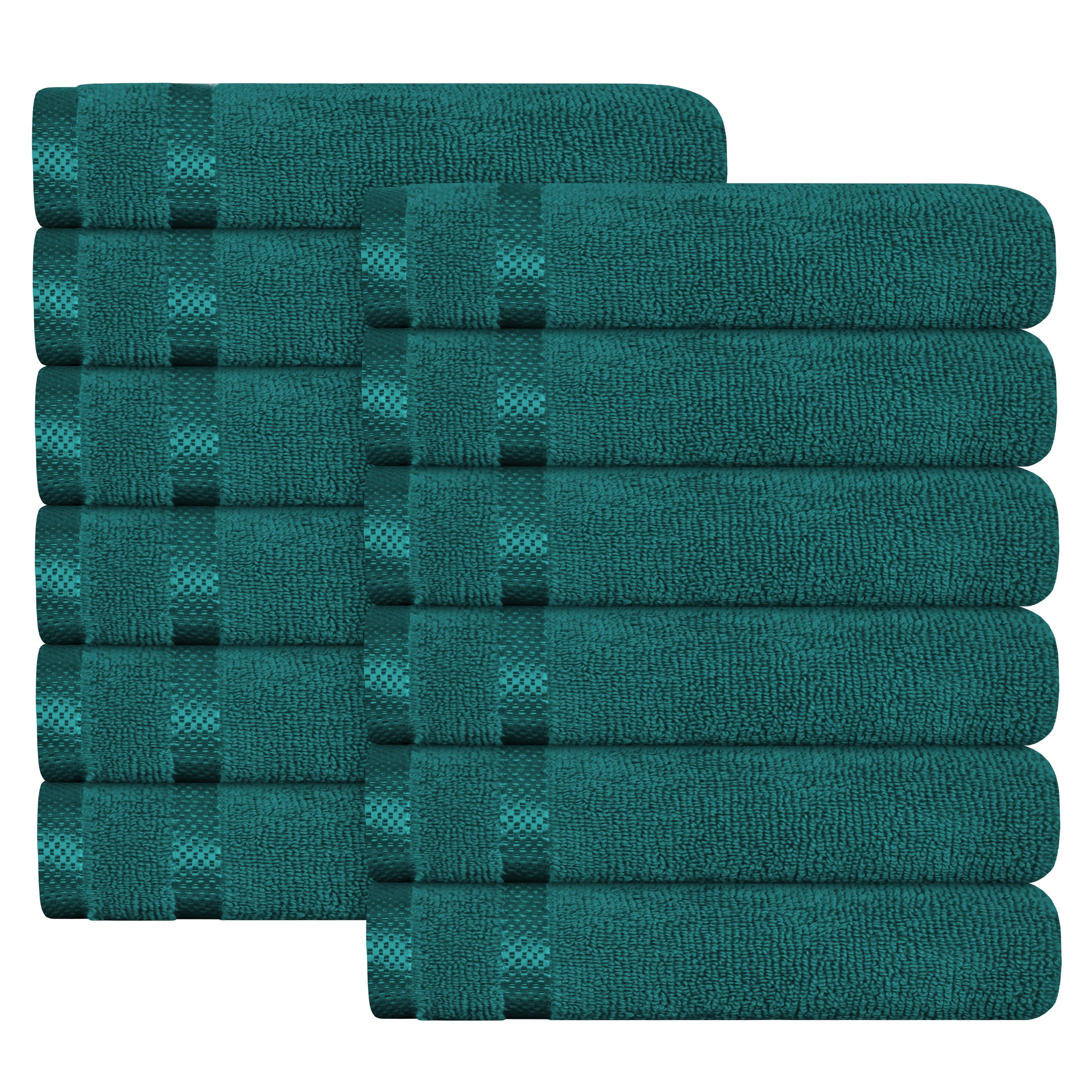 OLIVIA ROCCO Belmont Jade Green 100% Cotton 10 Piece Towel Bale Set