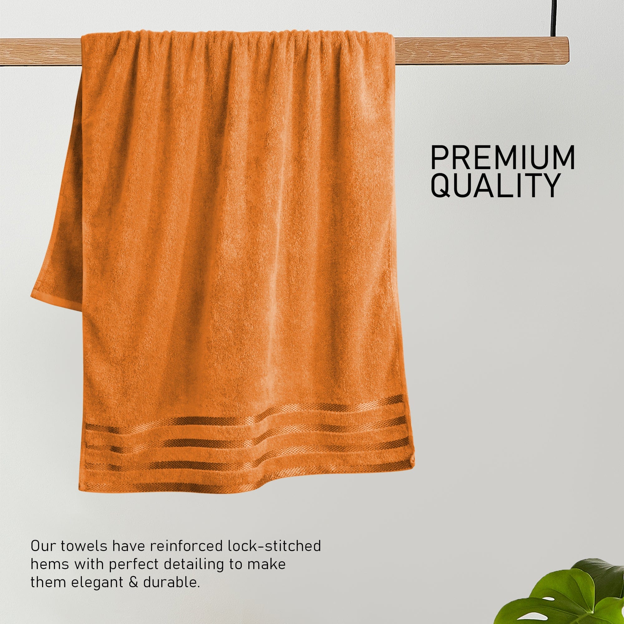 OLIVIA ROCCO Belmont 100% Cotton Towel Bale Set – Orange 10 Piece Set
