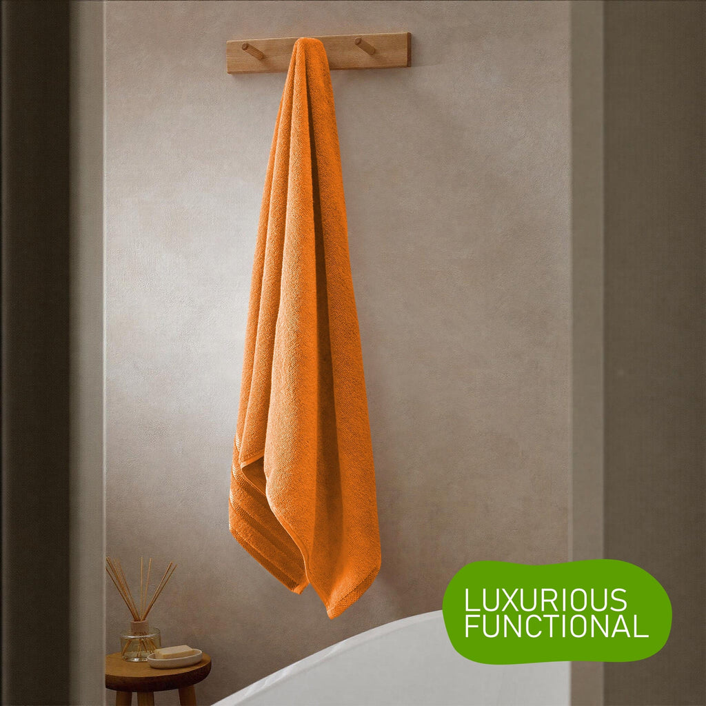 OLIVIA ROCCO Belmont 100% Cotton Towel Bale Set – Orange 10 Piece Set