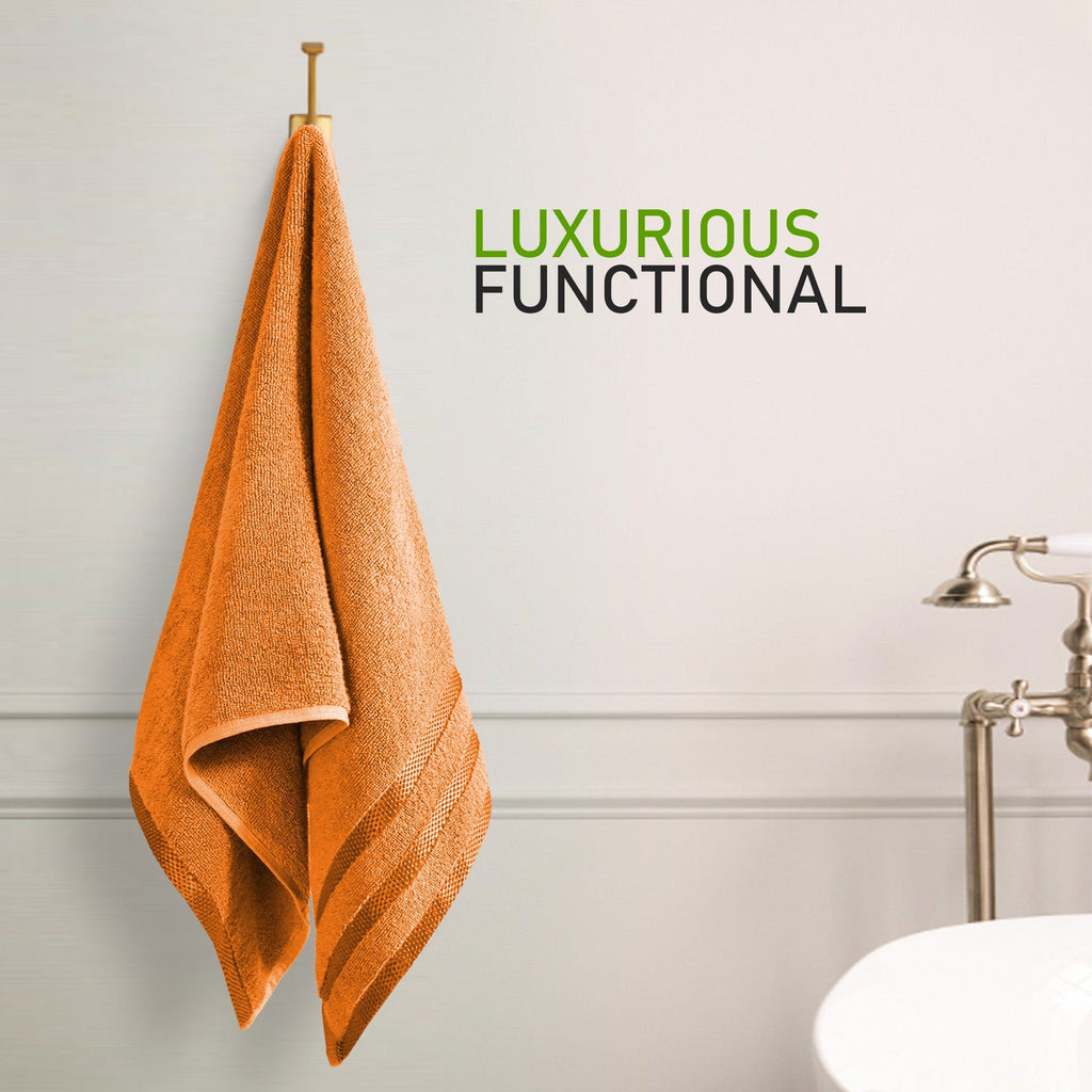 OLIVIA ROCCO Belmont 100% Cotton Towel Bale Set – Orange 10 Piece Set