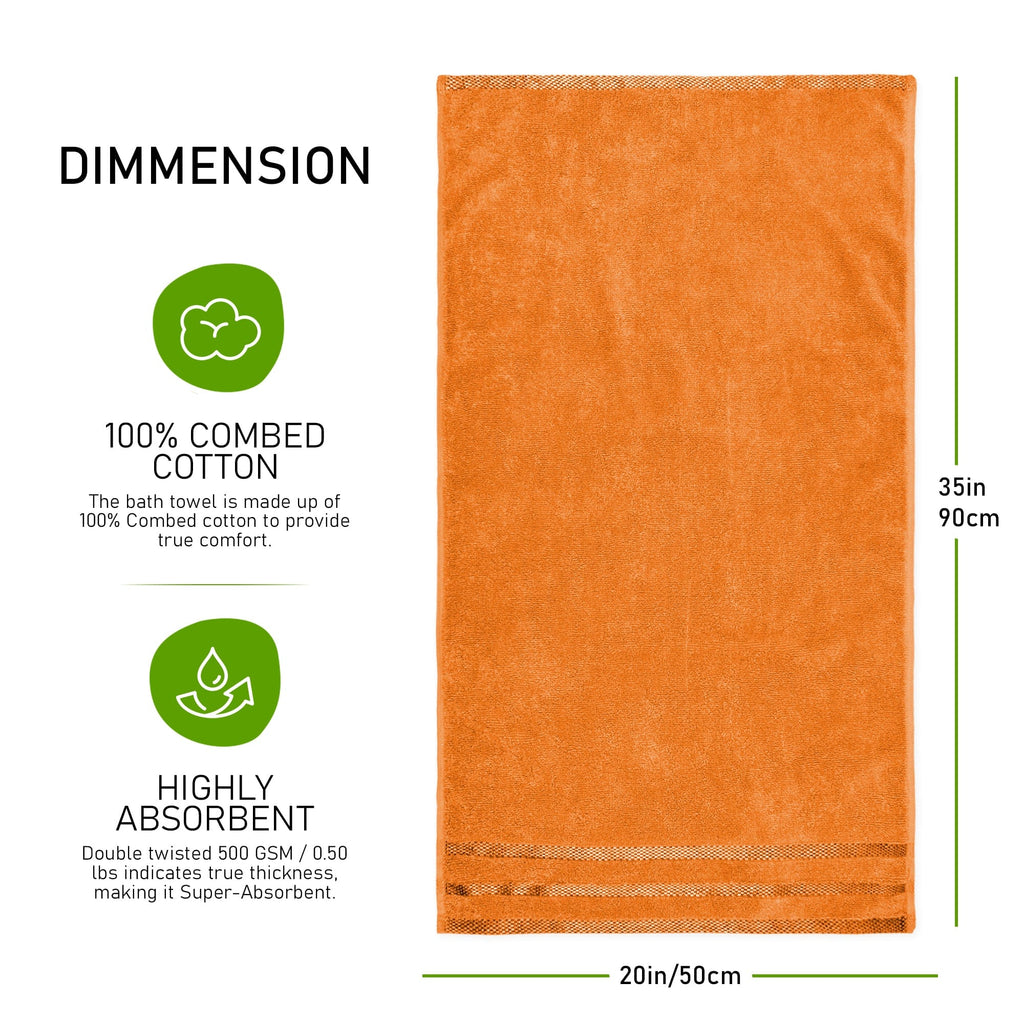 OLIVIA ROCCO Belmont 100% Cotton Towel Bale Set – Orange 10 Piece Set