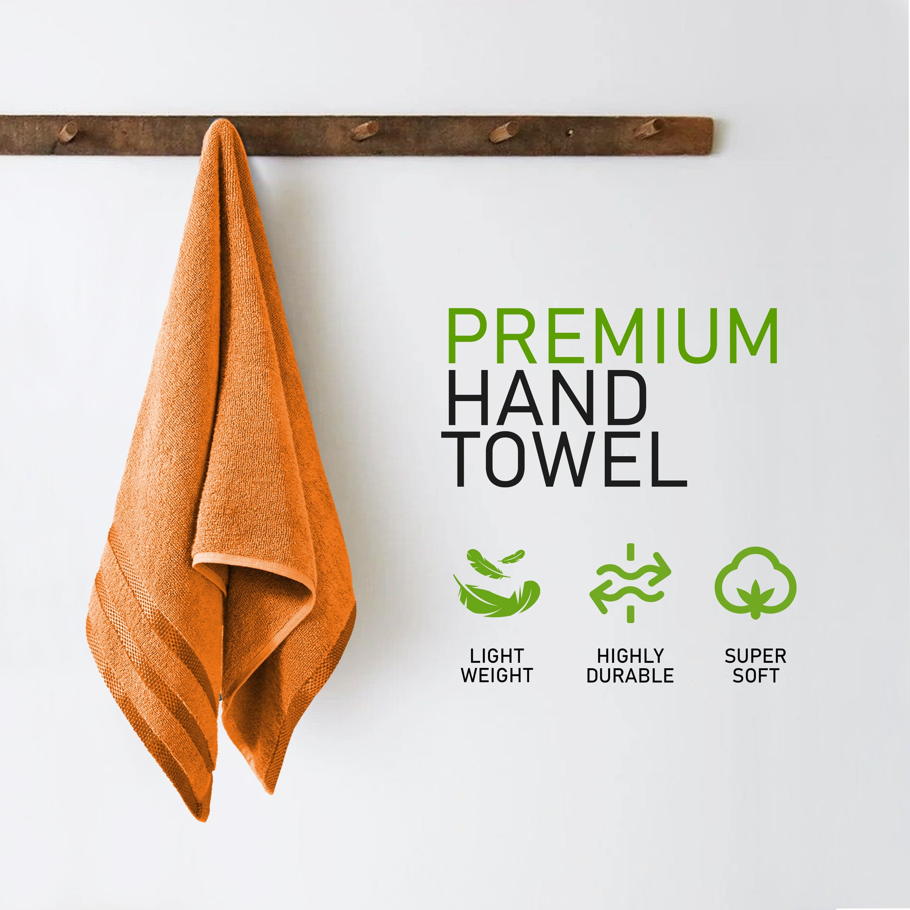 OLIVIA ROCCO Belmont 100% Cotton Towel Bale Set – Orange 10 Piece Set