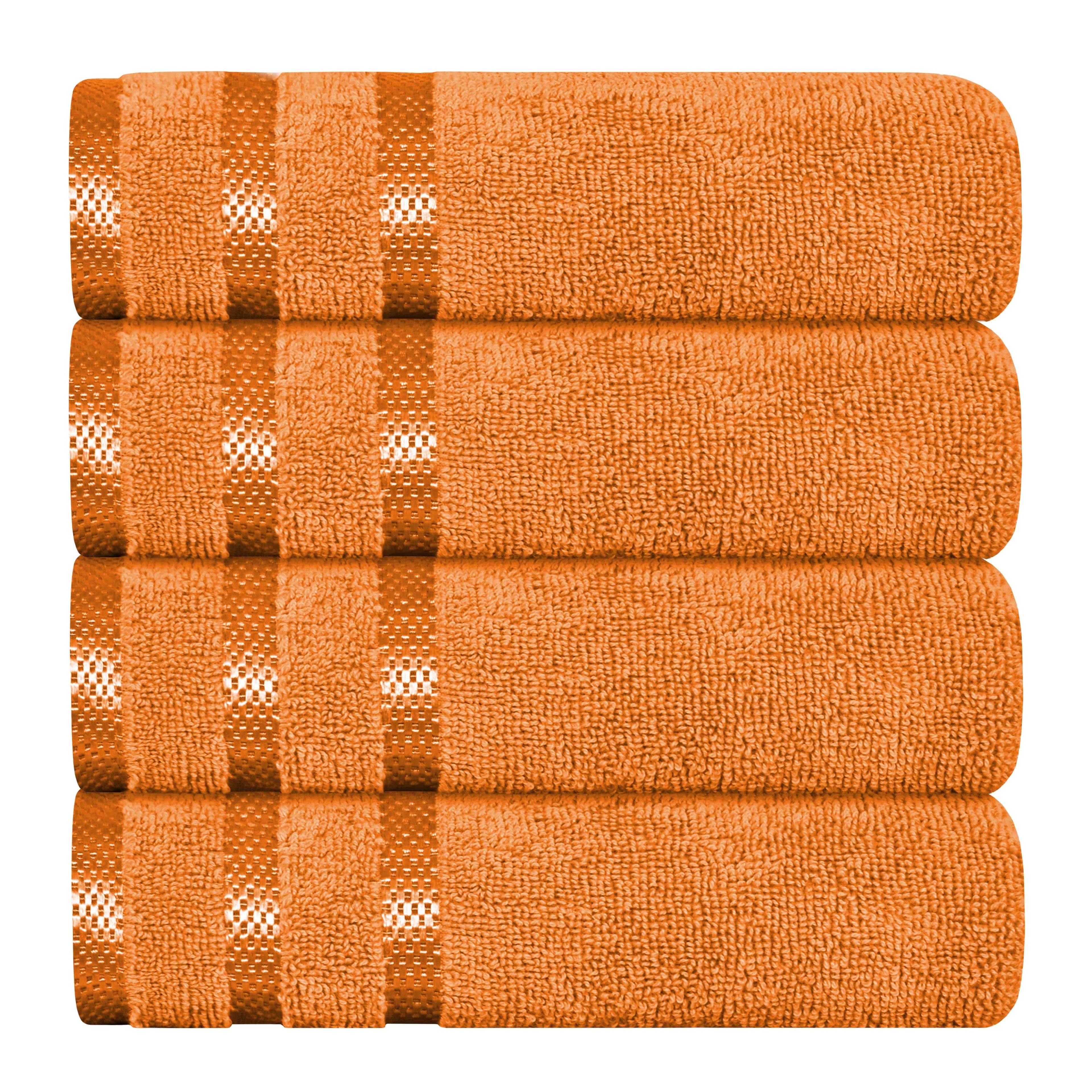 OLIVIA ROCCO Belmont 100% Cotton Towel Bale Set – Orange 10 Piece Set